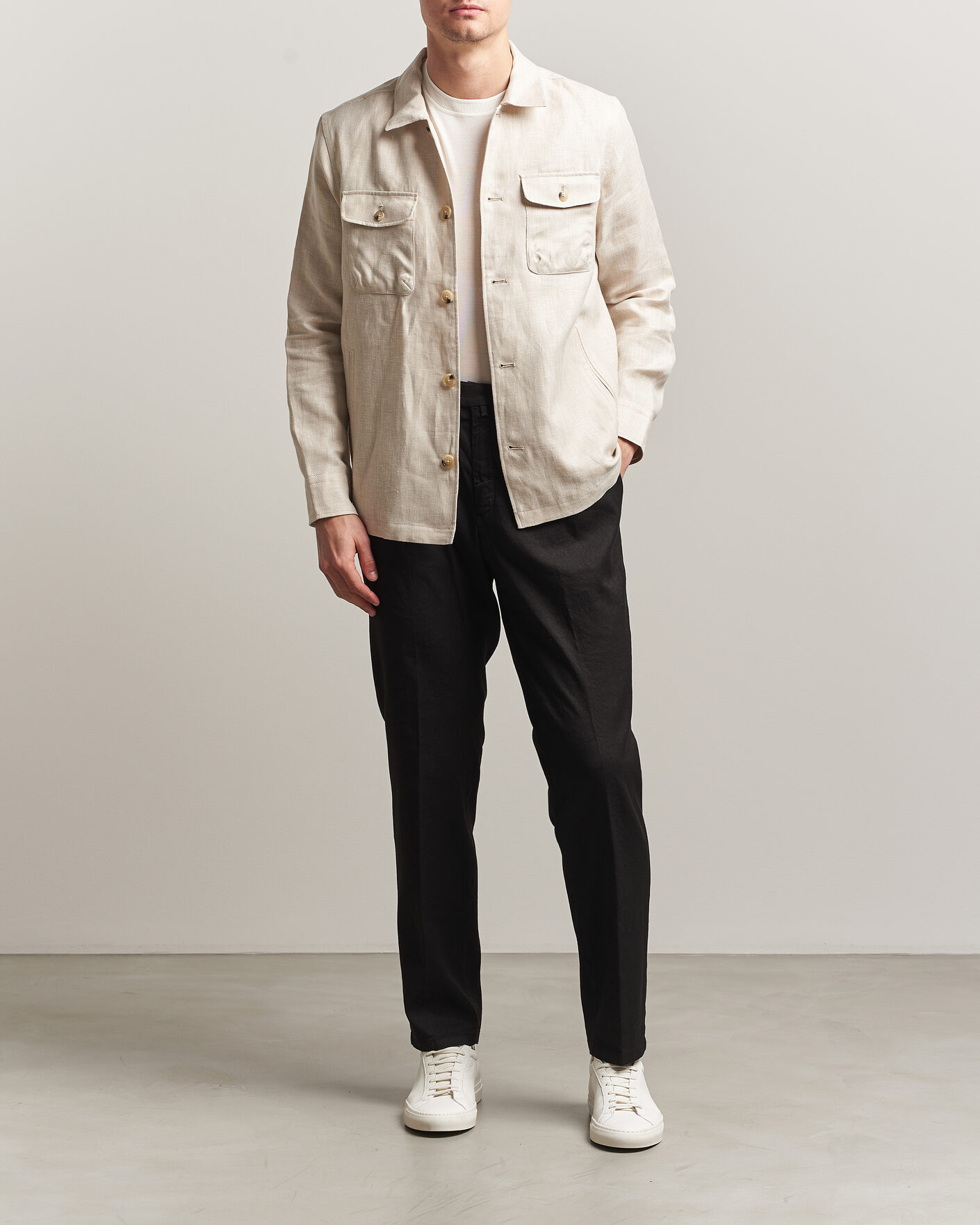 Herren |  | Briglia 1949 | Pleated Linen Trousers Black
