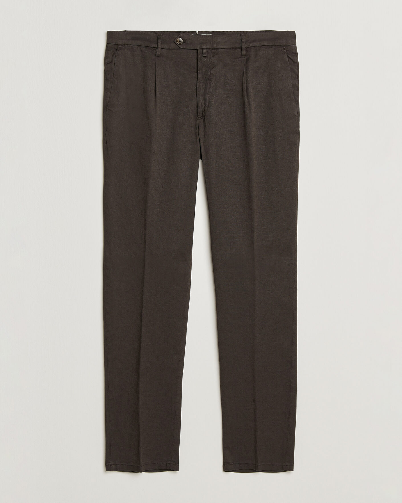Herren | Hosen | Briglia 1949 | Pleated Linen Trousers Brown