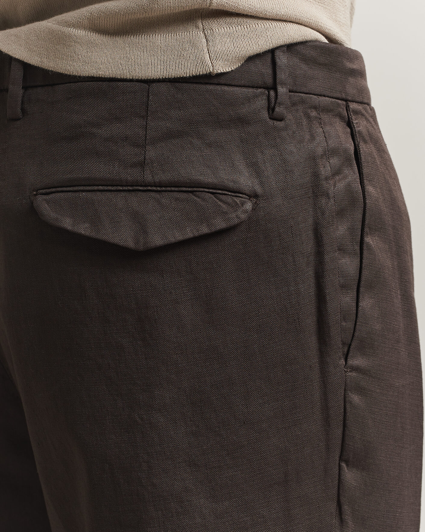 Herren | Hosen | Briglia 1949 | Pleated Linen Trousers Brown