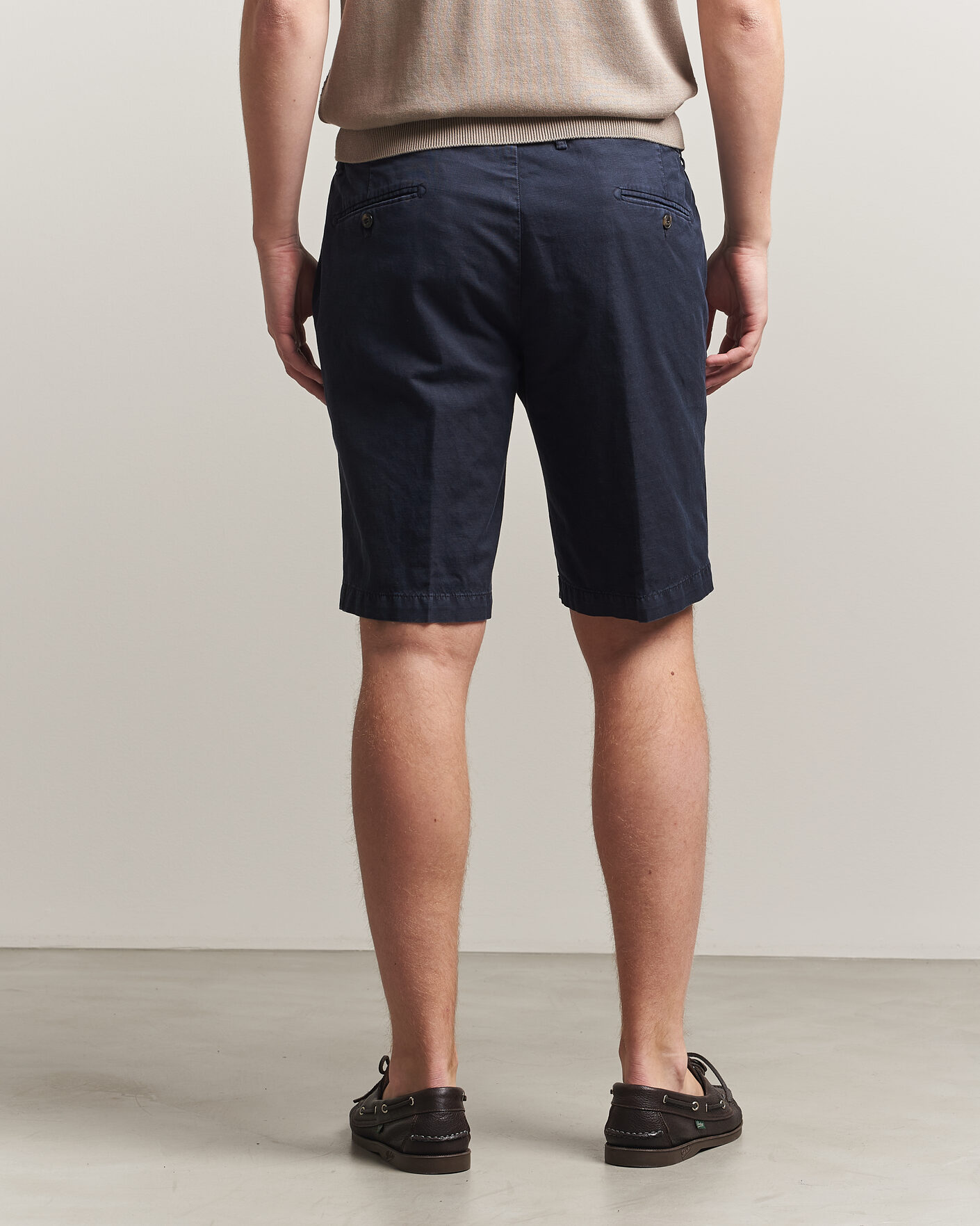 Herren | Shorts | Briglia 1949 | Cotton/Linen Drawstring Shorts Navy