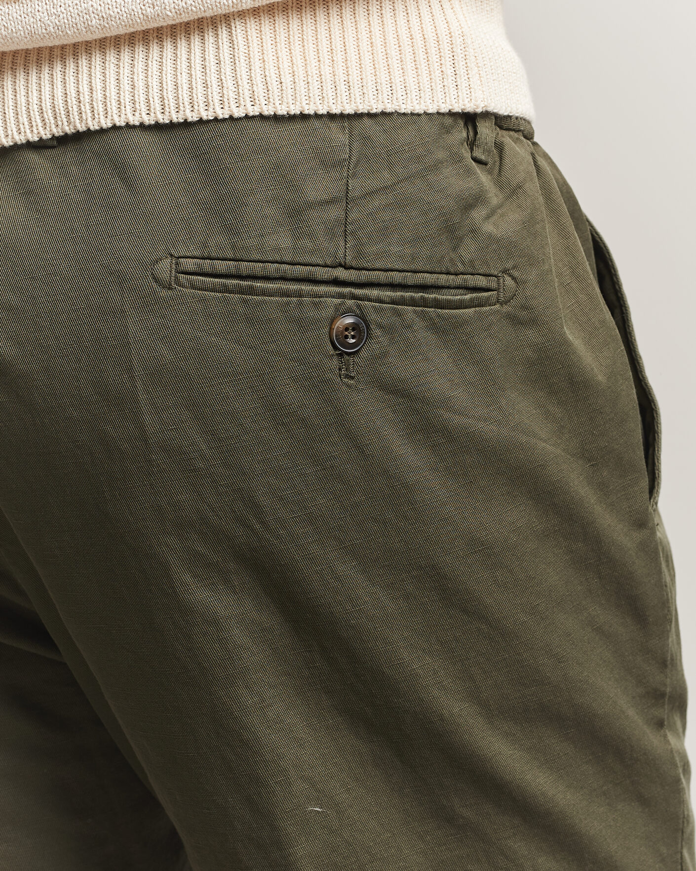 Herren | Shorts | Briglia 1949 | Cotton/Linen Drawstring Shorts Olive