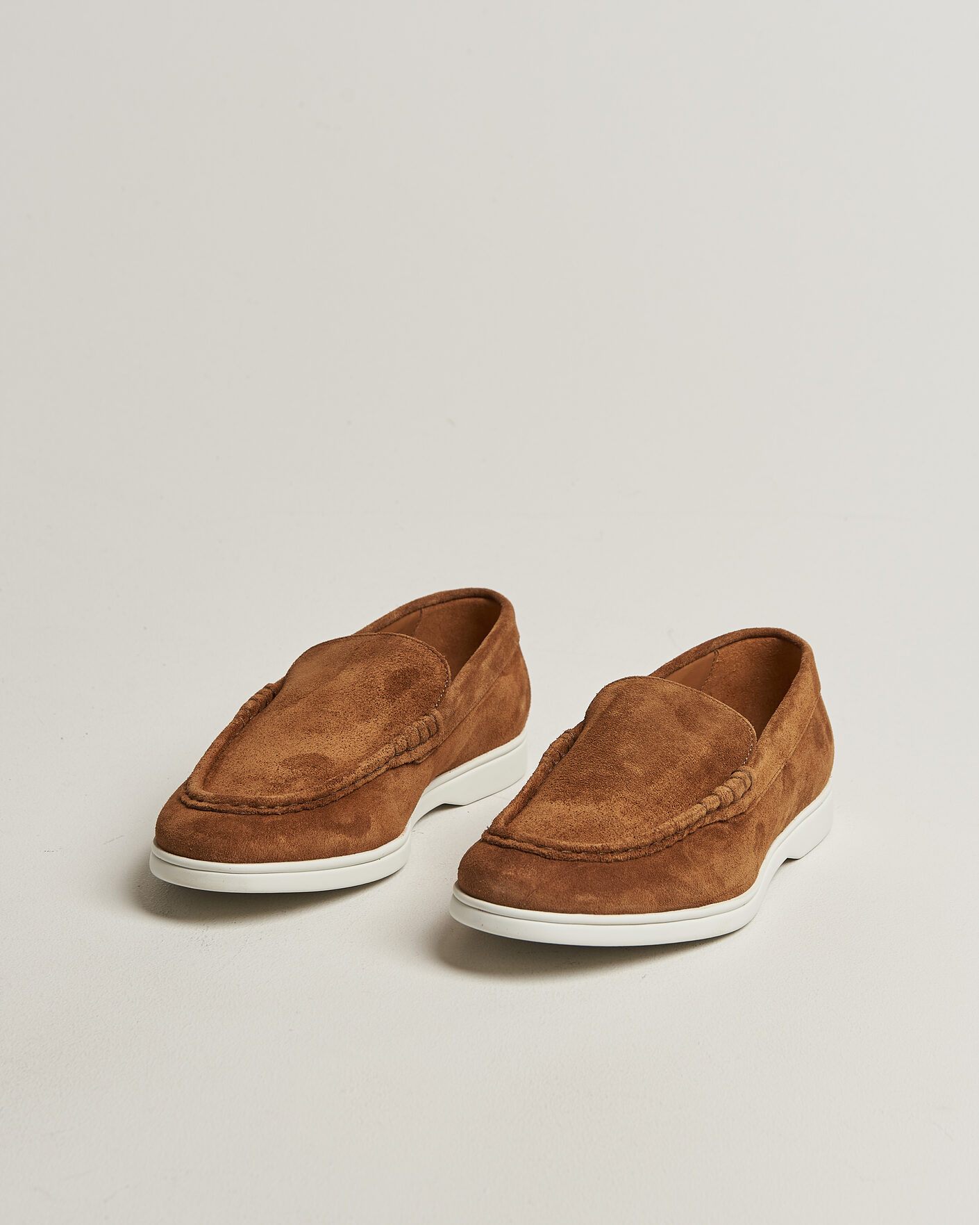 Herren | Loafer | Charles Tyrwhitt | Suede Slip On Loafers Light Brown