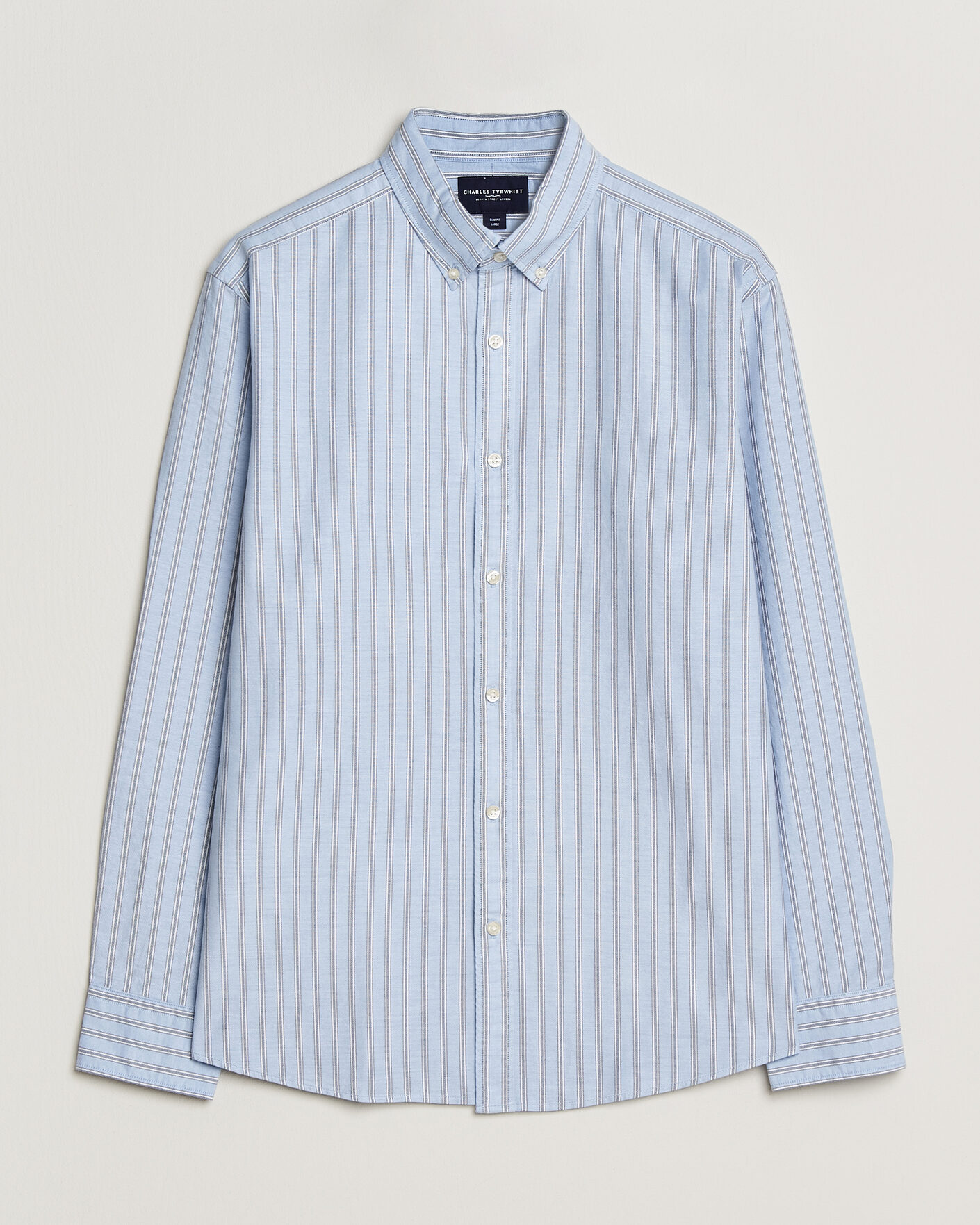Herren | Hemden | Charles Tyrwhitt | Button Down Stretch Oxford Shirt Blue