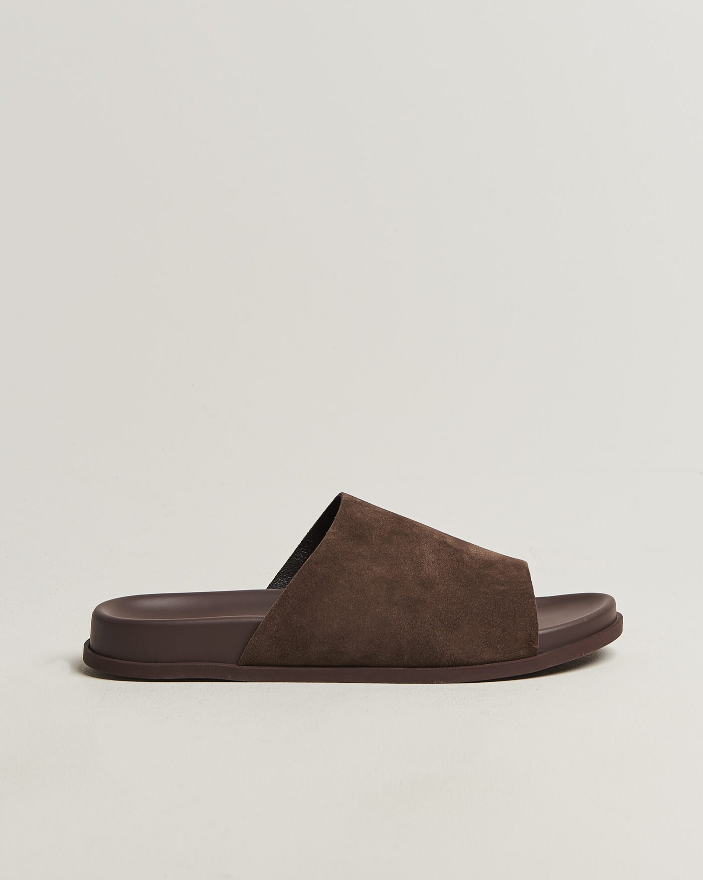 Herren | Sandalen & Pantoletten | Thera's | Classic Slide Sandals Dark Brown Suede