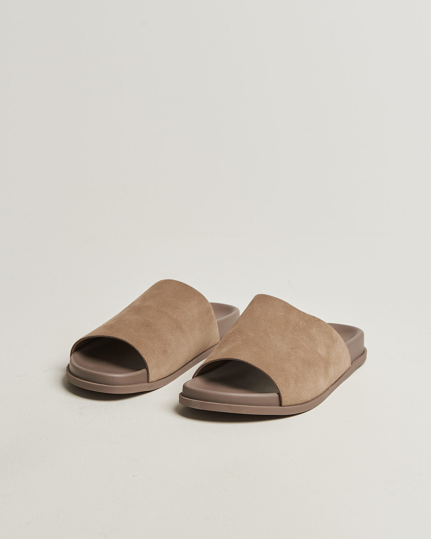 Herren | Sandalen & Pantoletten | Thera's | Classic Slide Sandals Stone Suede