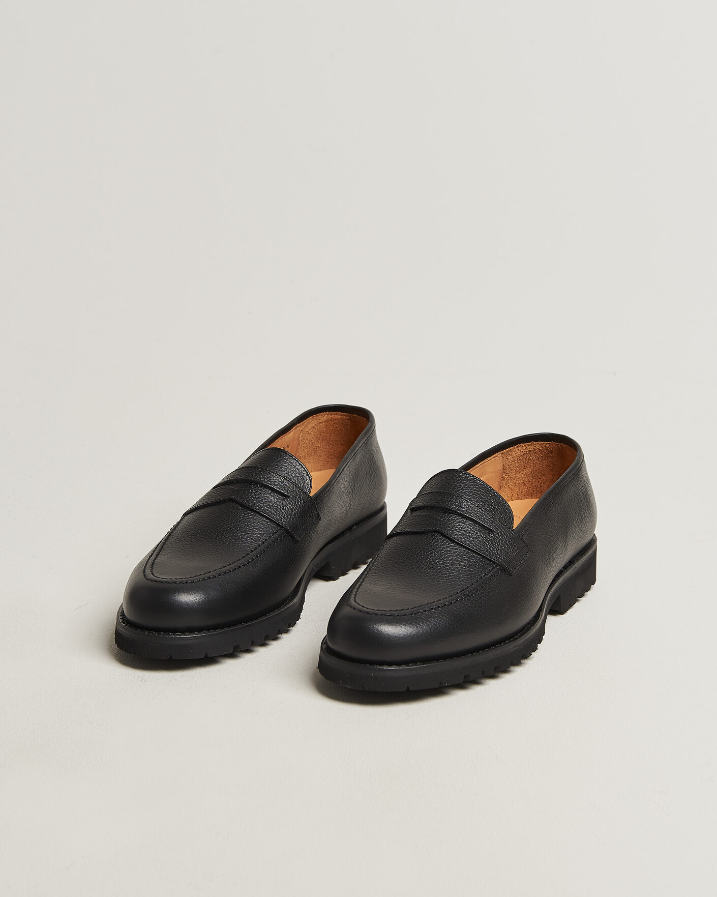 Herren | Loafer | Myrqvist | Stenhammar II Vibram Loafer Black Grained Calf