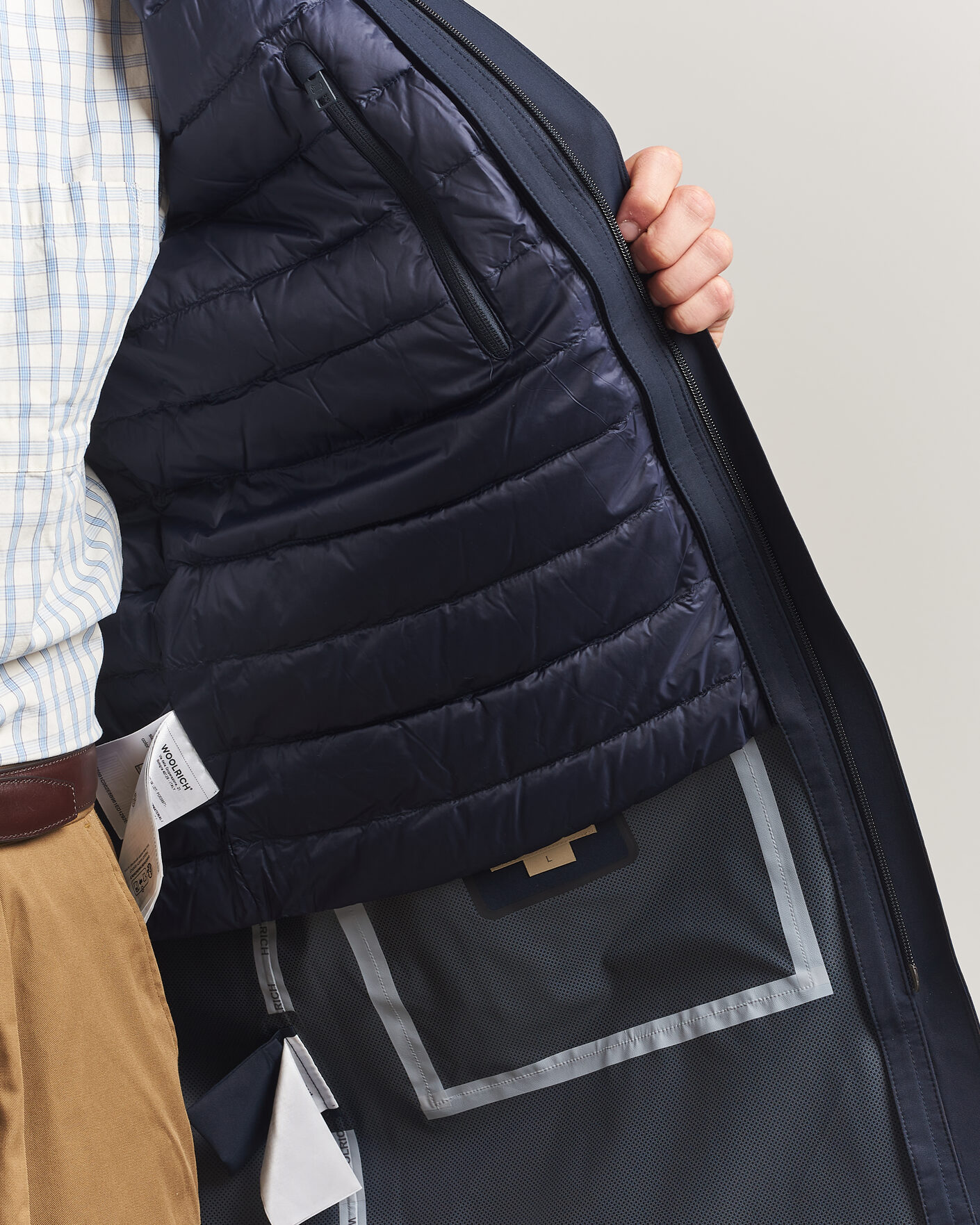 Herren | Jacken | Woolrich | Two Layer 2 in 1 Carcoat Melton Blue