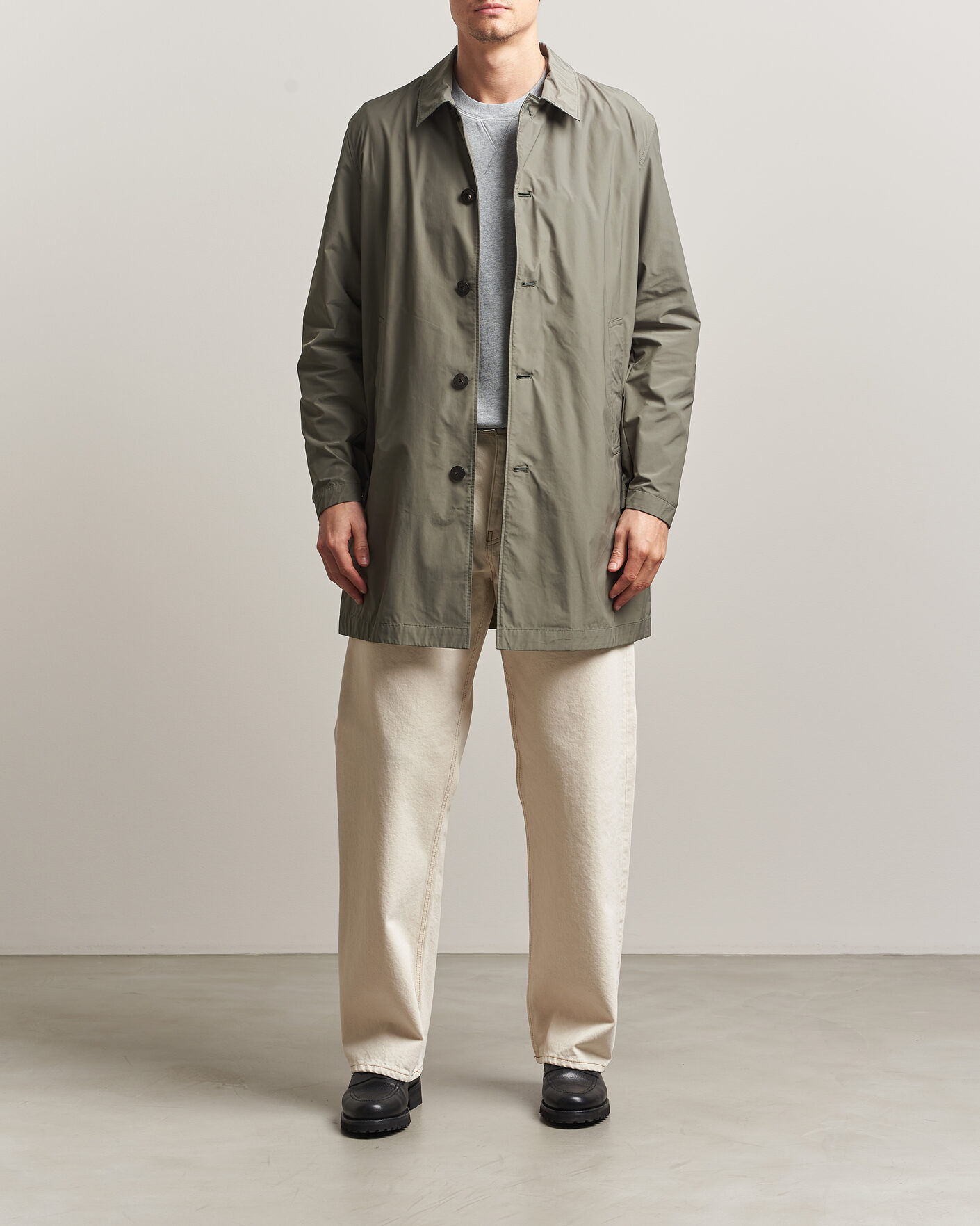 Herren | Jacken | Woolrich | Urban Nylon Water Repelent Carcoat Smokey Olive