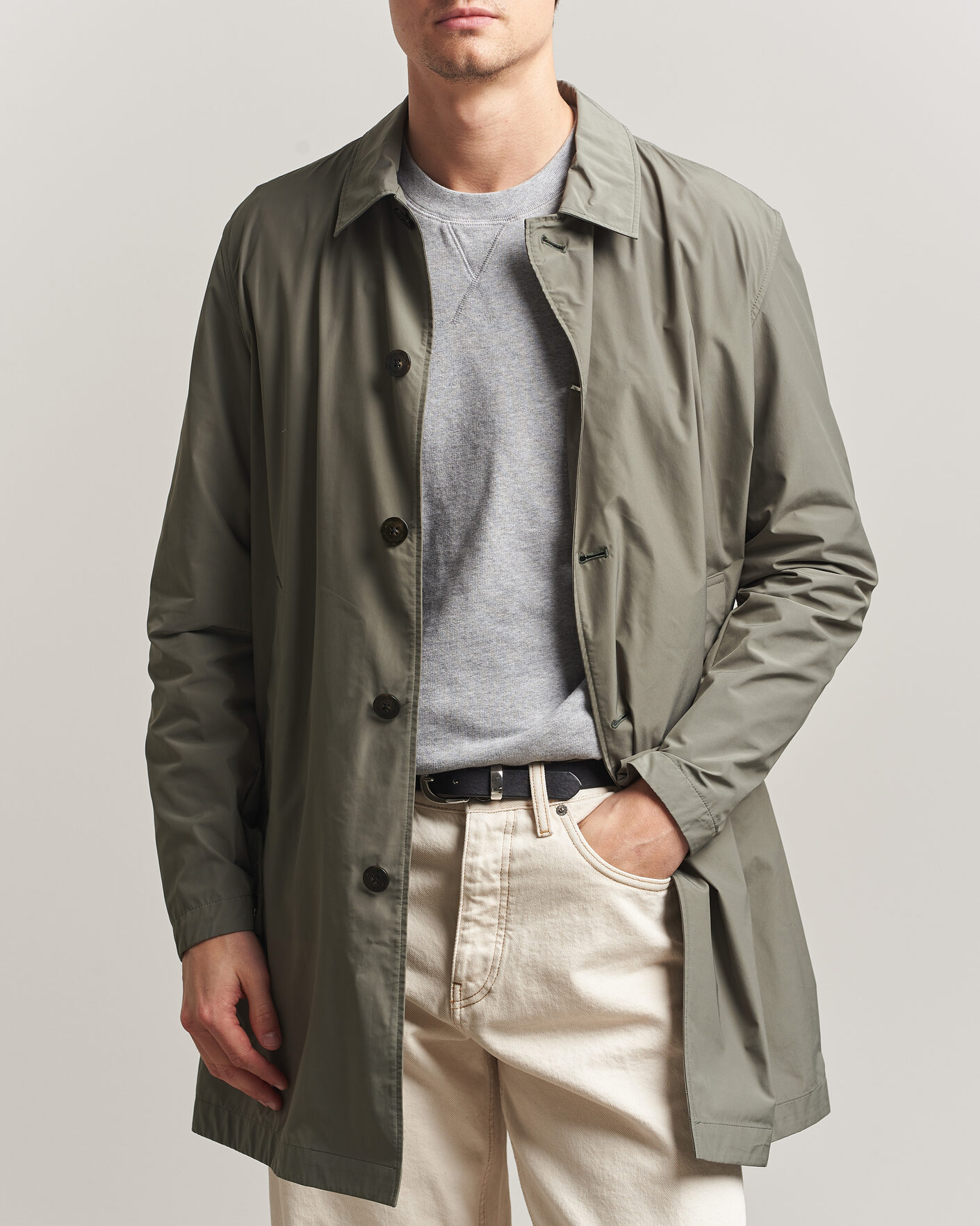 Herren | Jacken | Woolrich | Urban Nylon Water Repelent Carcoat Smokey Olive