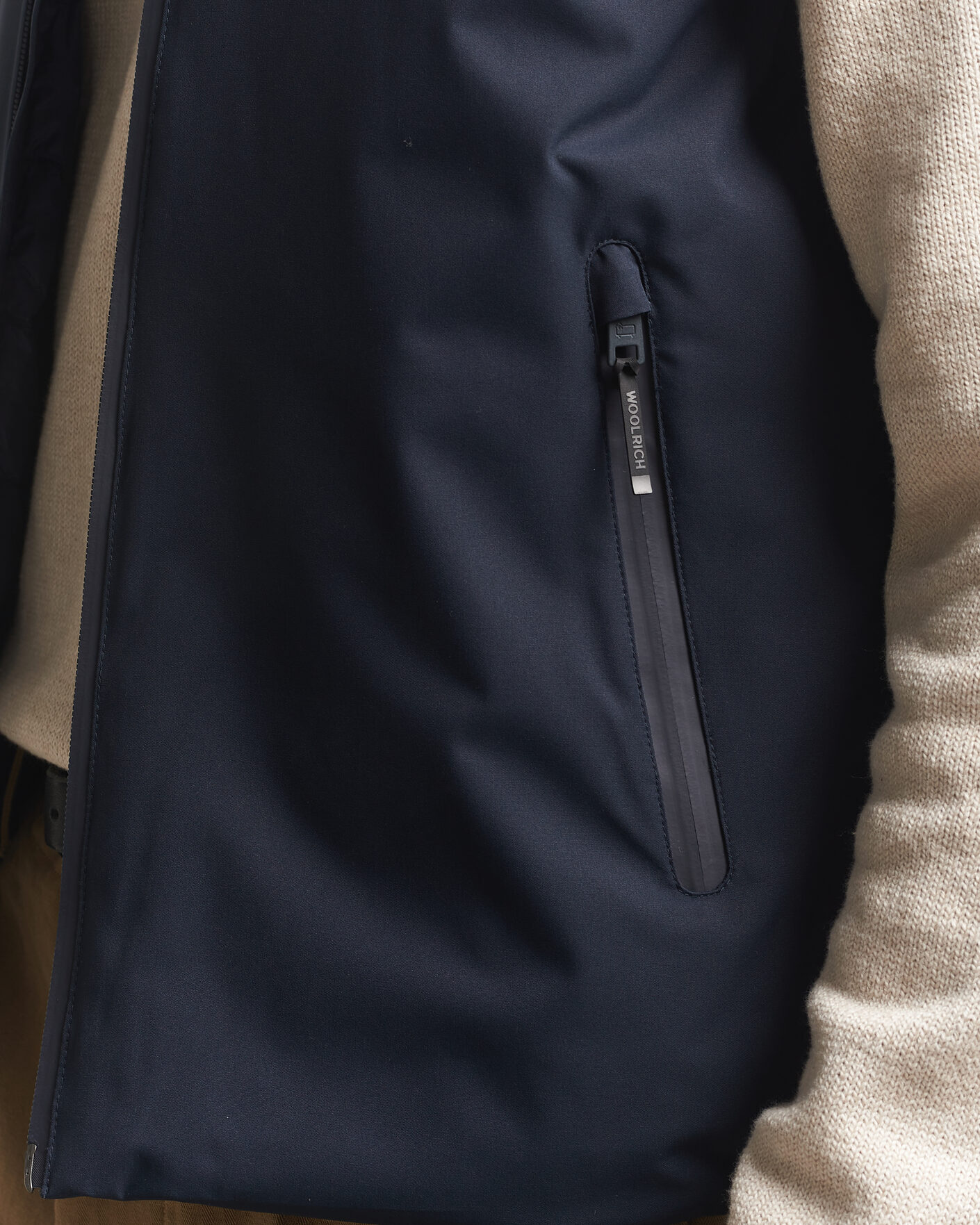 Herren | Westen | Woolrich | Two Layer Sailing Vest Melton Blue