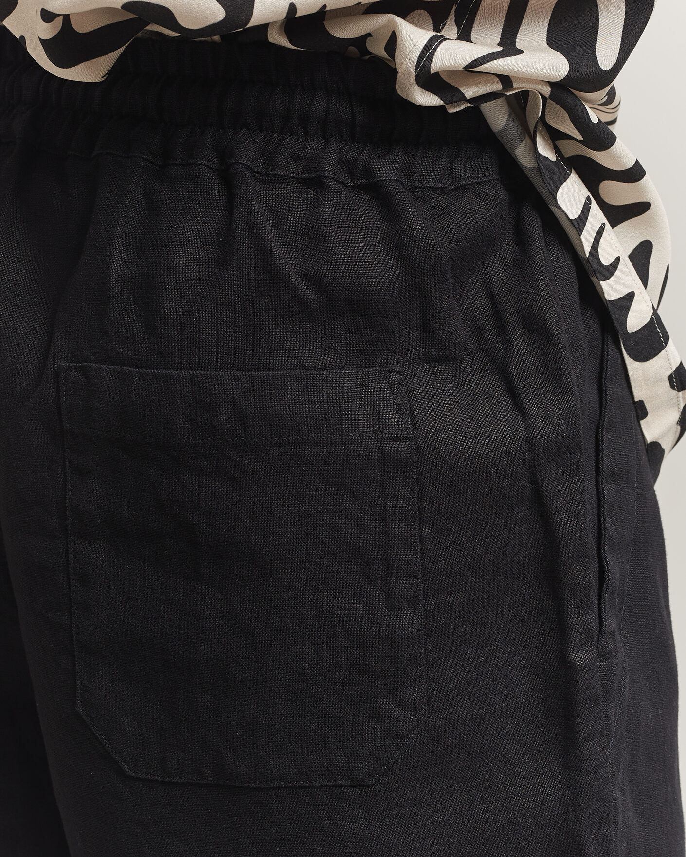 Herren | Shorts | OAS | Porto Linen Shorts Black