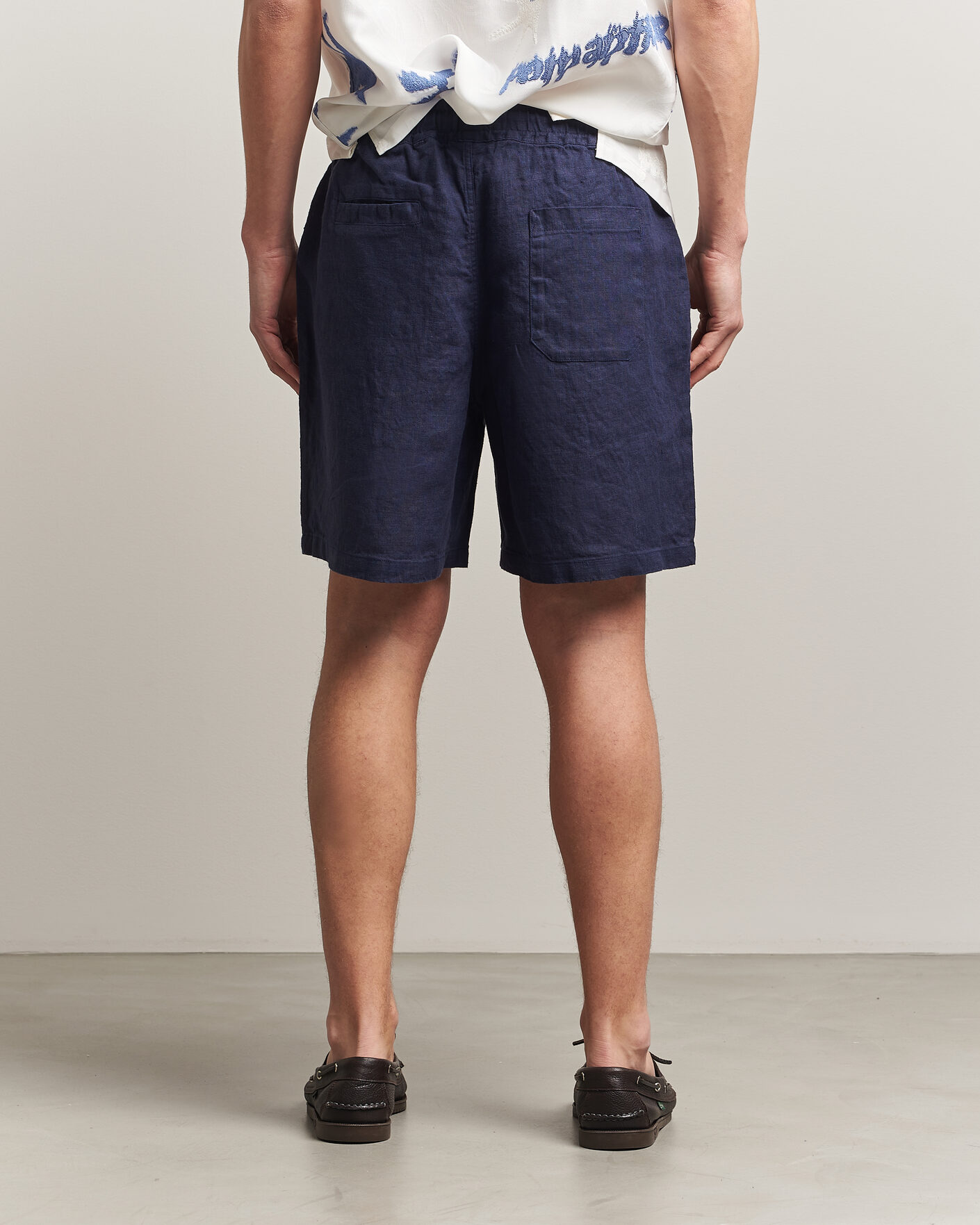 Herren | Shorts | OAS | Porto Linen Shorts Navy