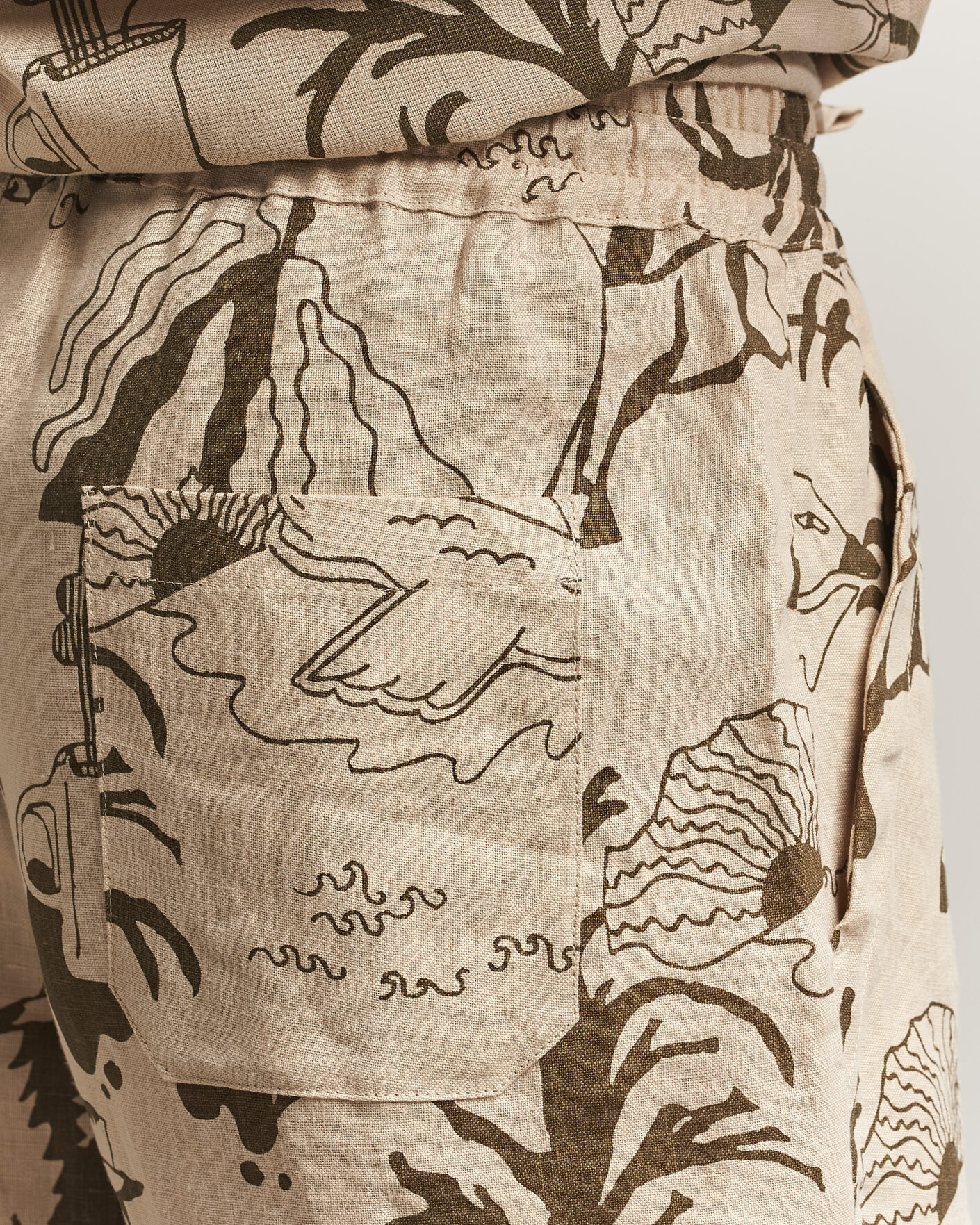 Herren | Shorts | OAS | Porto Linen Shorts Poplan