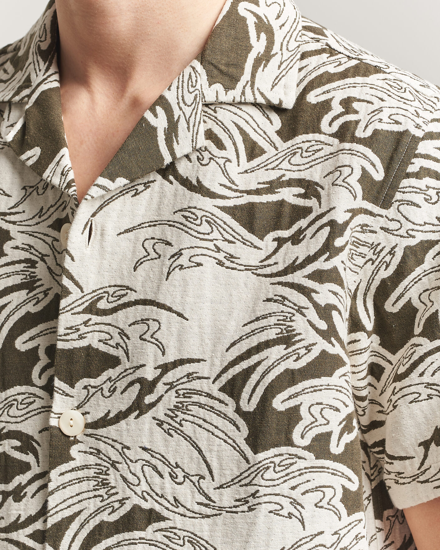 Herren | Hemden | OAS | Cuba Short Sleeve Shirt Rouge Ecru