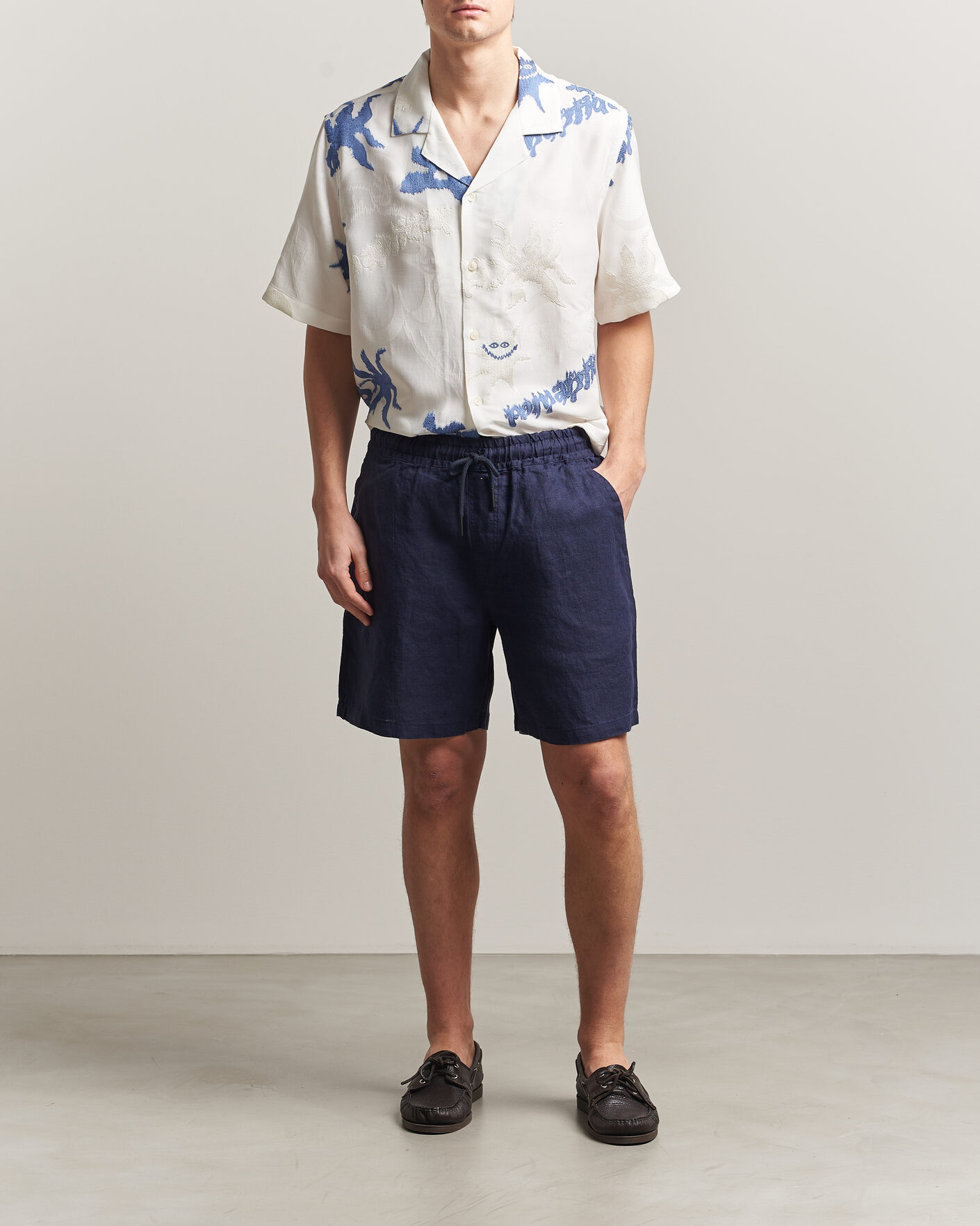 Herren | Hemden | OAS | Rocco Lyocell Mix Short Sleeve Shirt Romantique