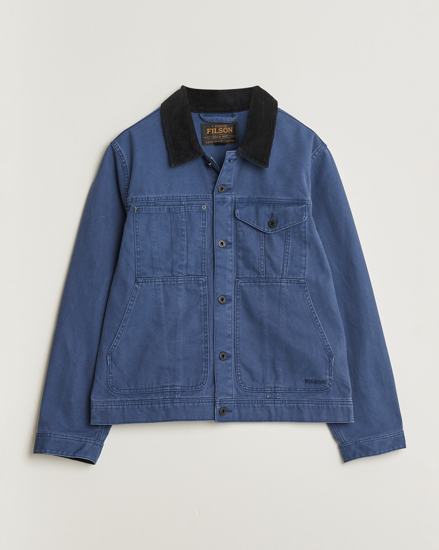 Herren | Jacken | Filson | Rustic Canvas Short Cruiser Indigo