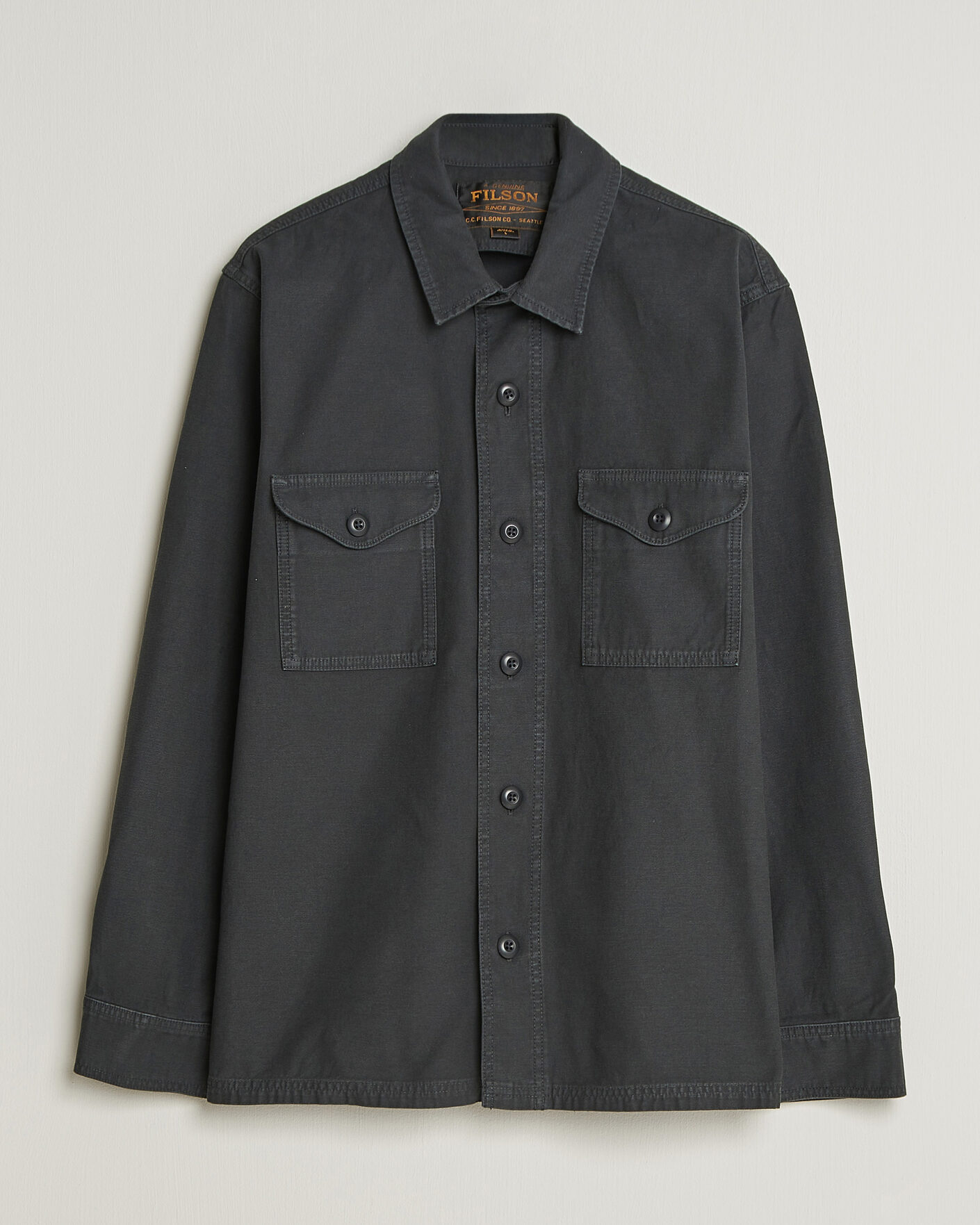 Herren | Hemden | Filson | Reverse Sateen Jac-Shirt Washed Black