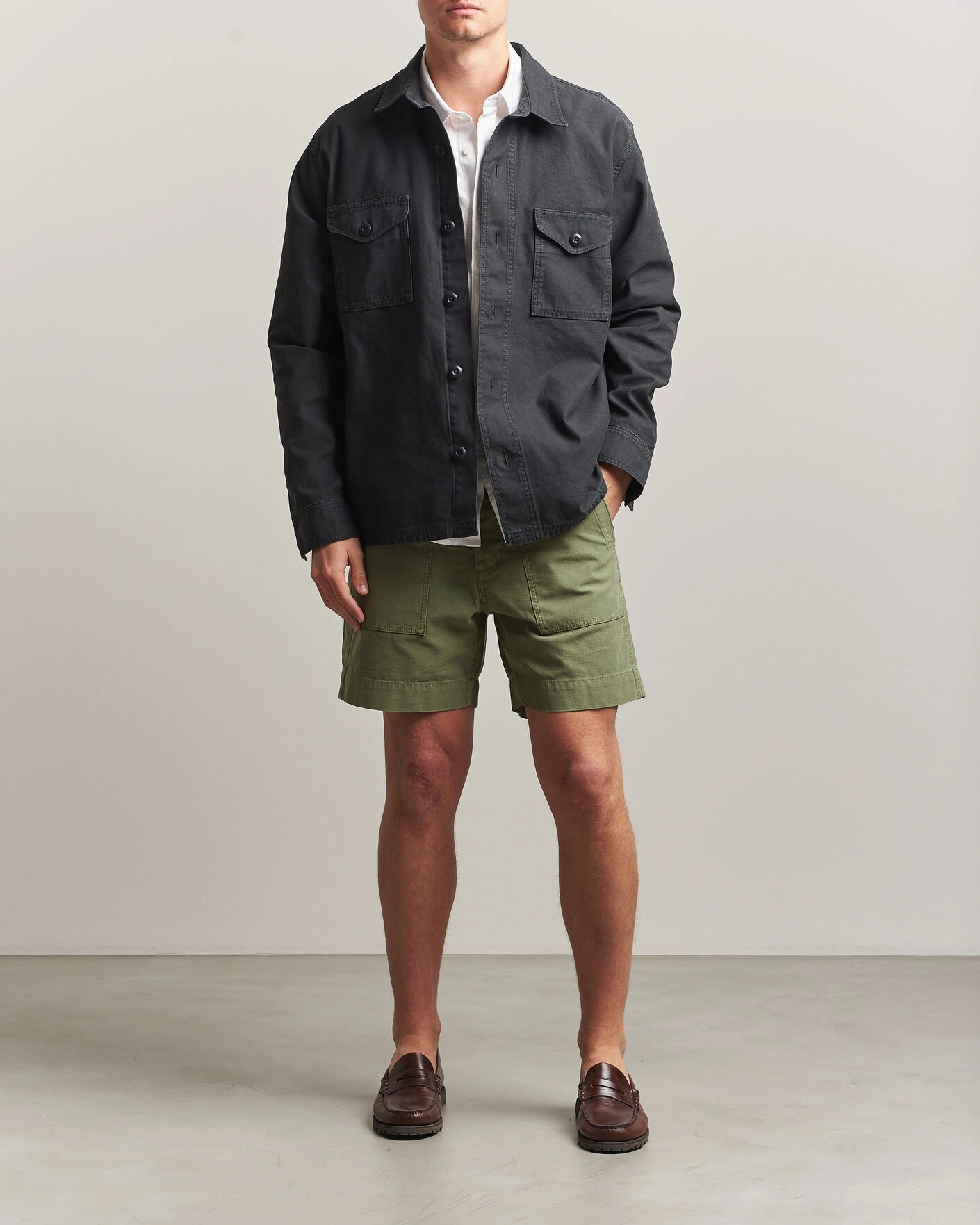 Herren | Shorts | Filson | Field Cargo Shorts Washed Fatigue Green