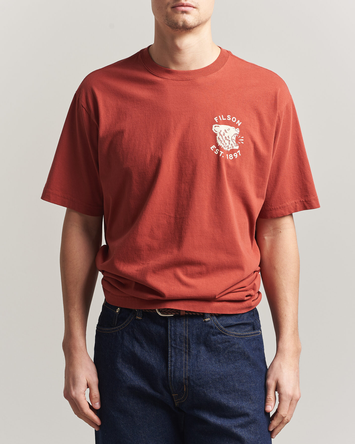 Herren | T-Shirts | Filson | Bear Graphic T-Shirt Chili Oil