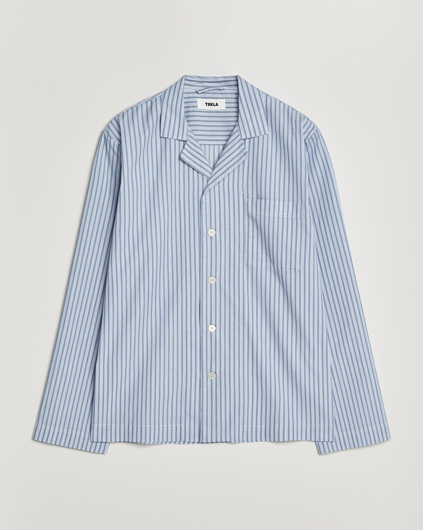 Herren |  | Tekla | Fine Twill Pyjama Shirt Cooper Stripes