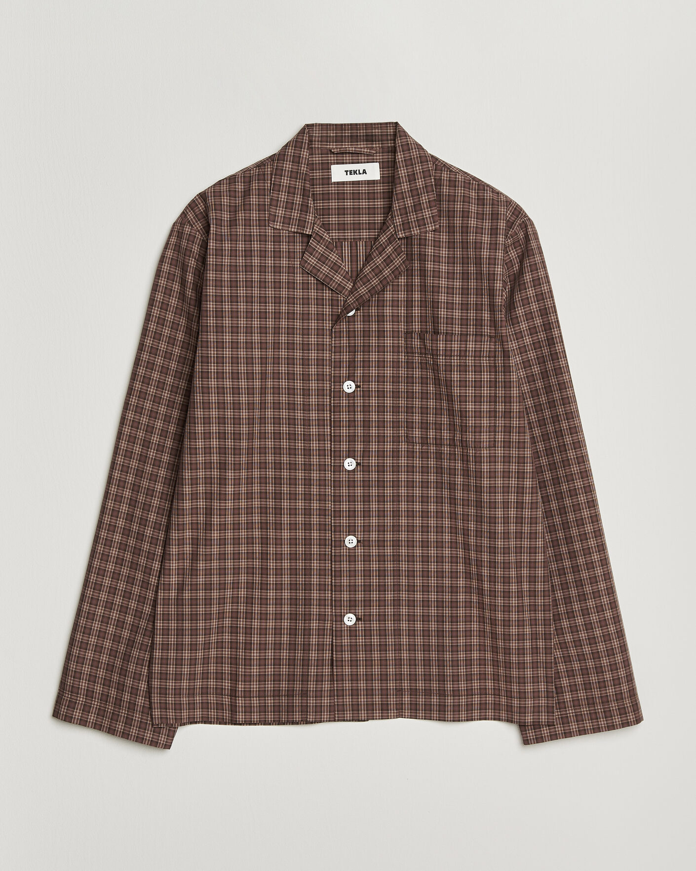 Herren | Schlafanzüge & Bademäntel | Tekla | Fine Twill Pyjama Shirt Serra Checks
