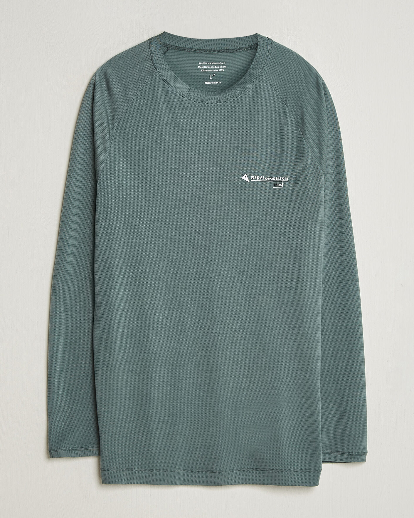 Herren | T-Shirts | Klättermusen | Groa Lightweight Tencel Long Sleeve T-Shirt Teal Grey