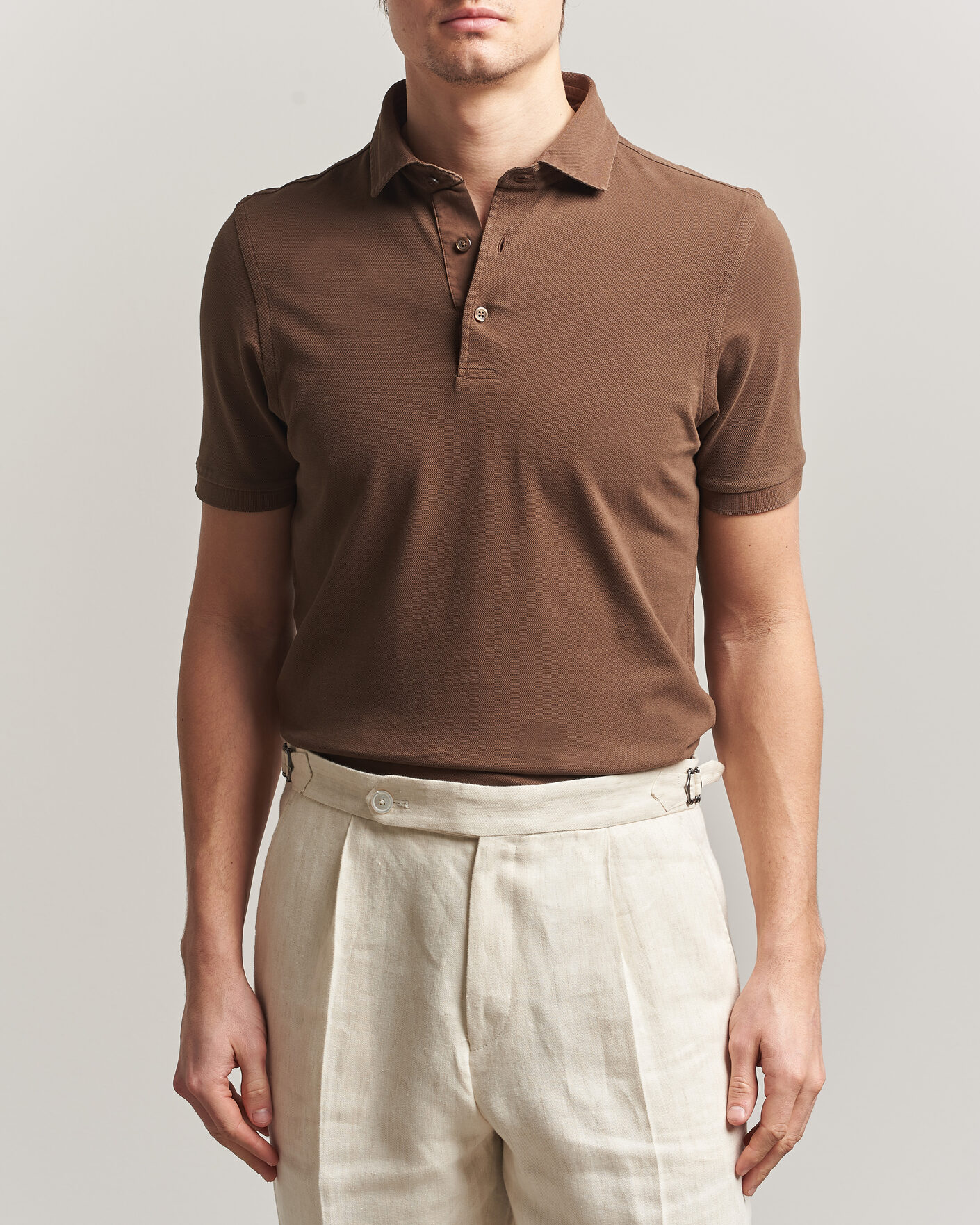 Herren | Poloshirts | Gran Sasso | Washed Polo Brown