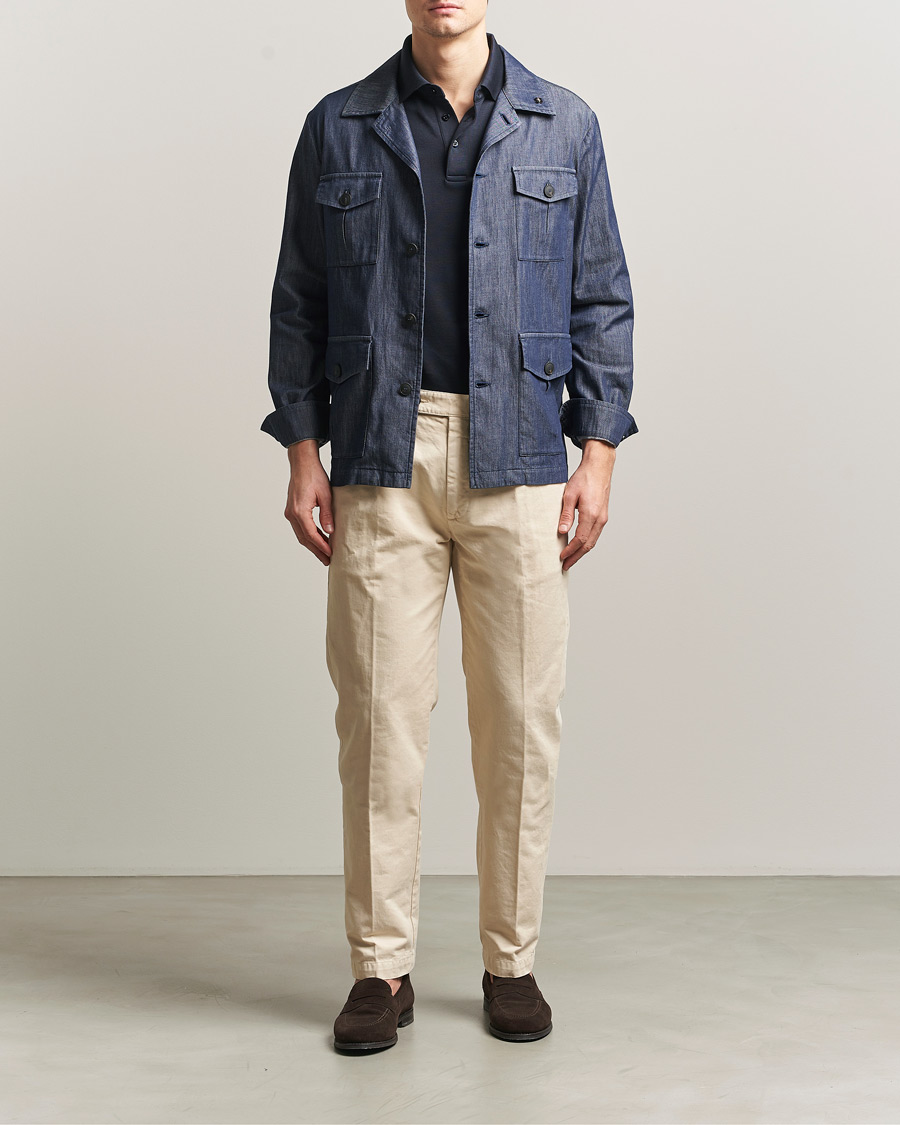 Herren | Jacken | Gran Sasso | Cotton Safari Jacket Navy