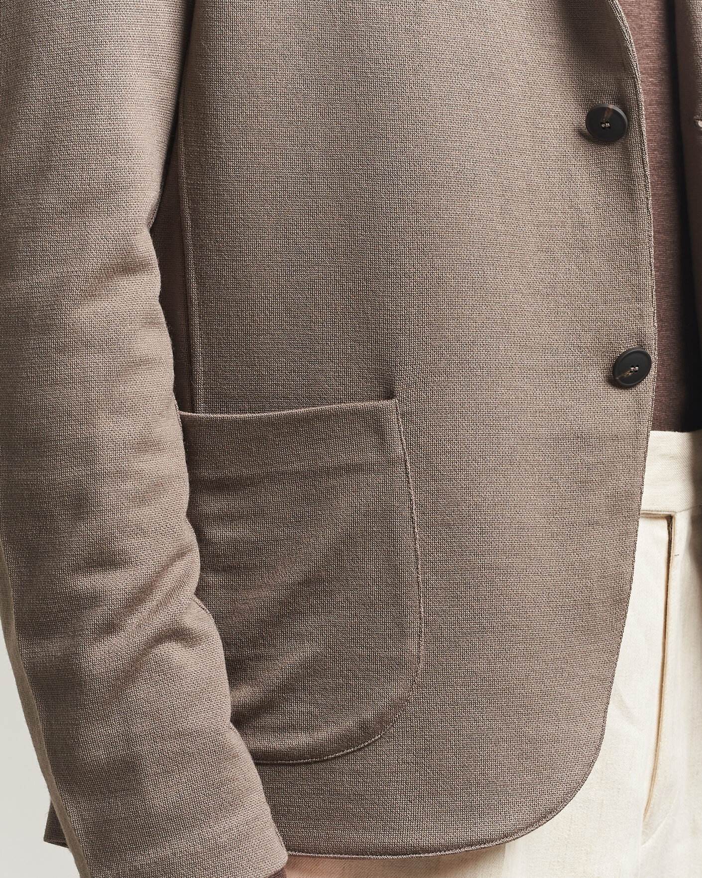 Herren | Sakkos | Gran Sasso | Wool Knitted Blazer Brown