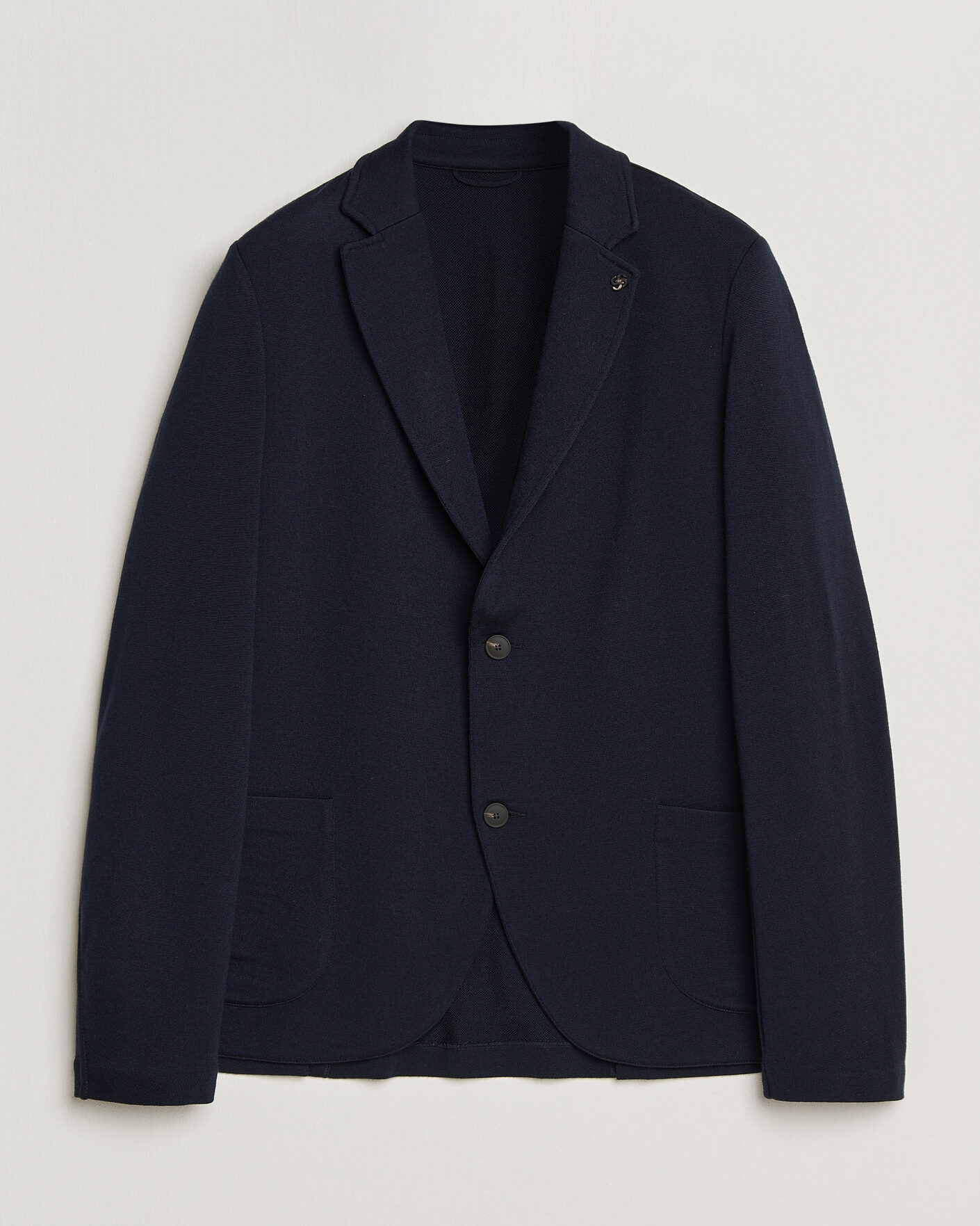 Herren | Sakkos | Gran Sasso | Wool Knitted Blazer Navy
