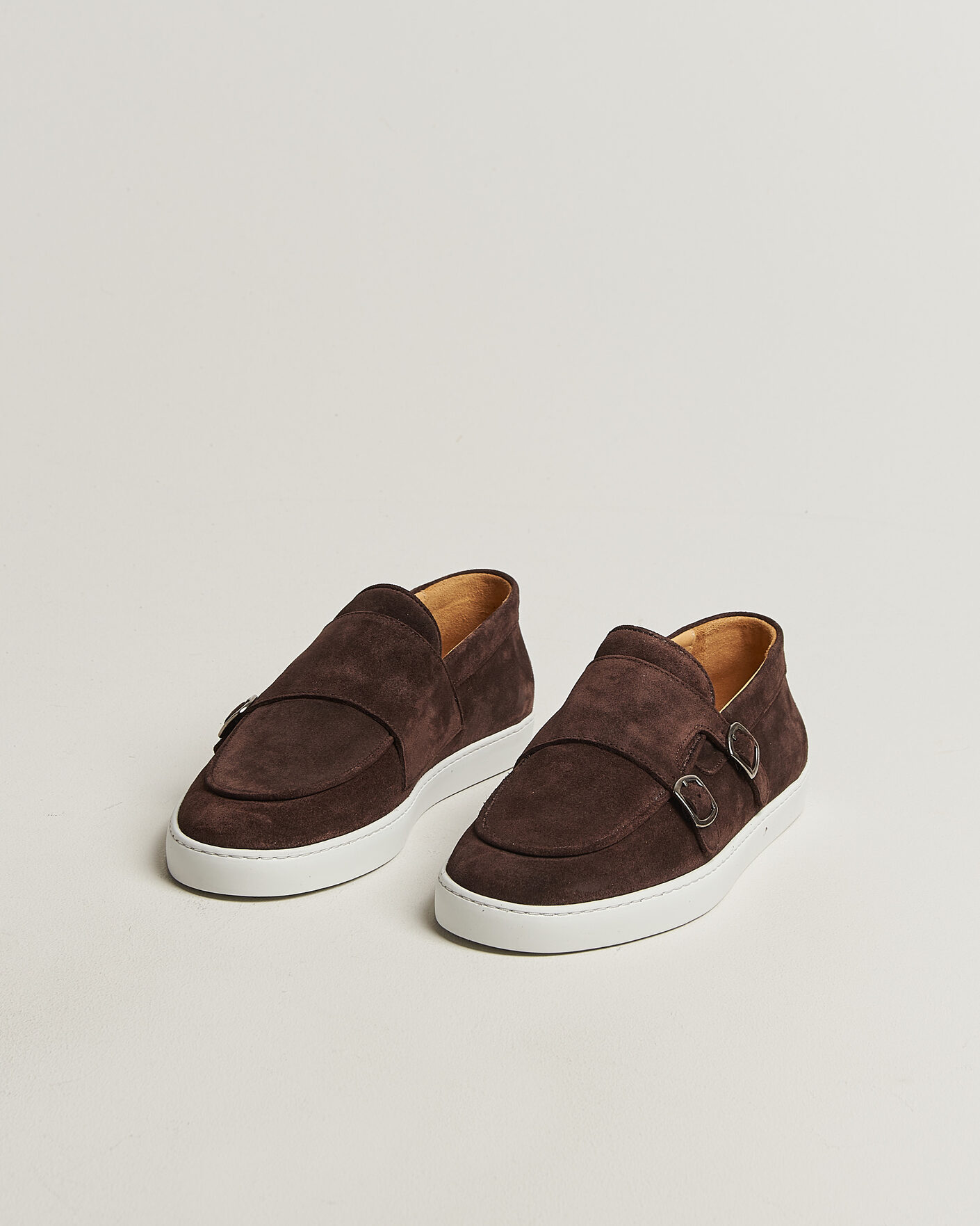 Herren | Loafer | Fliteless | Suede Monk Strap Sneaker Loafer Dark Brown