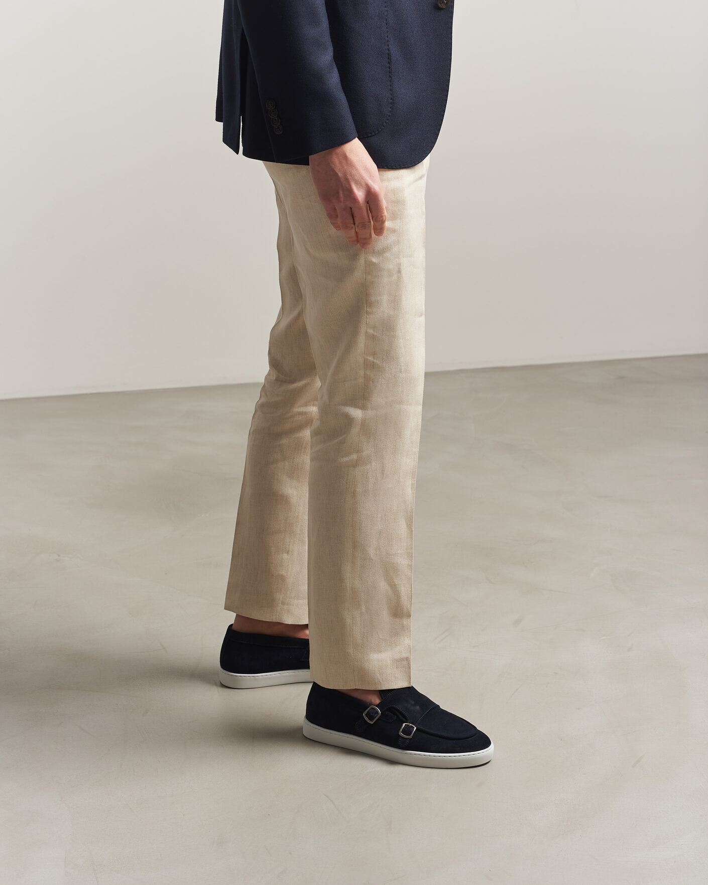 Herren | Loafer | Fliteless | Suede Monk Strap Sneaker Loafer Navy