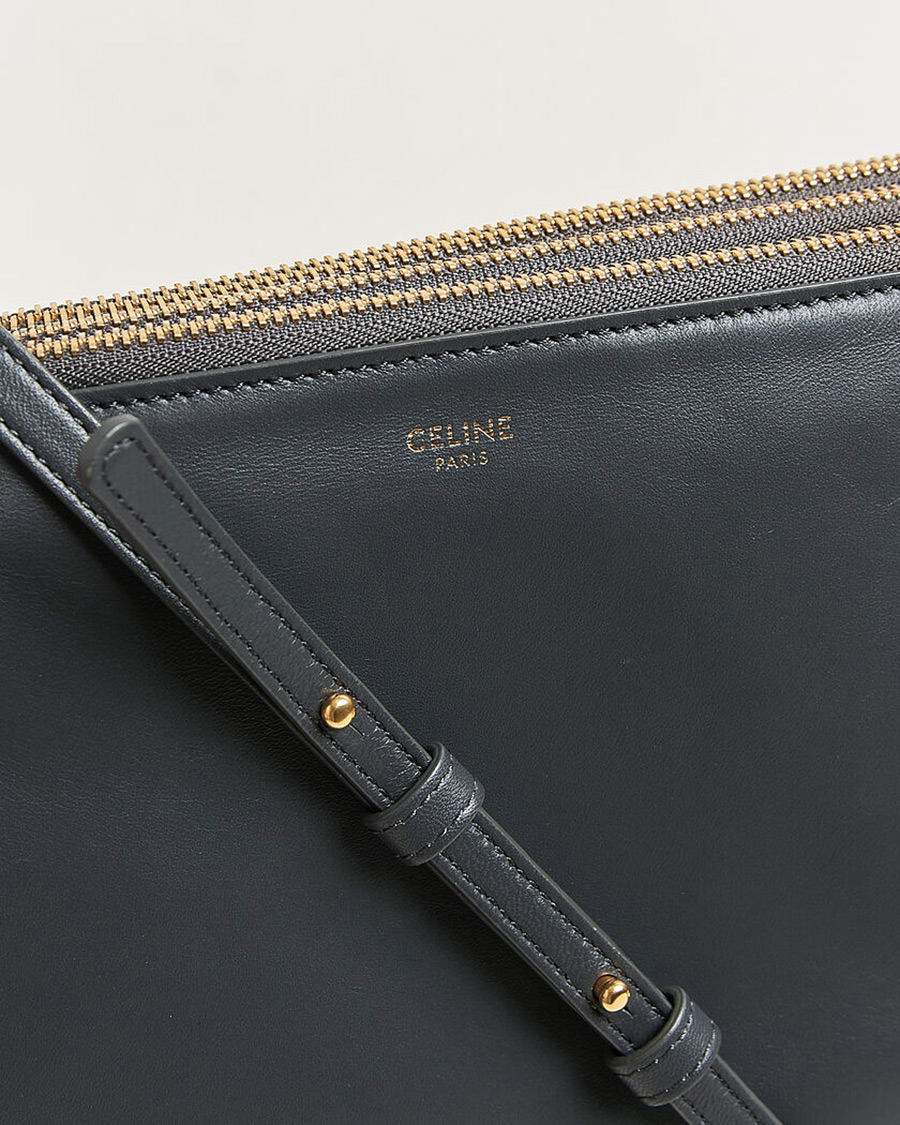 Herren | Pre-Owned & Vintage Bags | Celine Pre-Owned | Trio Bag Small Leather Grey