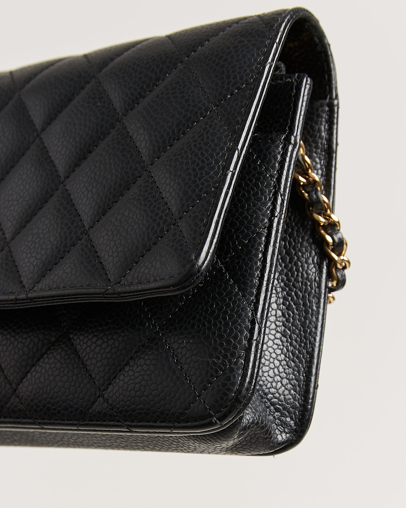 Herren | Pre-Owned & Vintage Bags | Chanel Pre-Owned | Wallet On Chain Caviar Leather Black