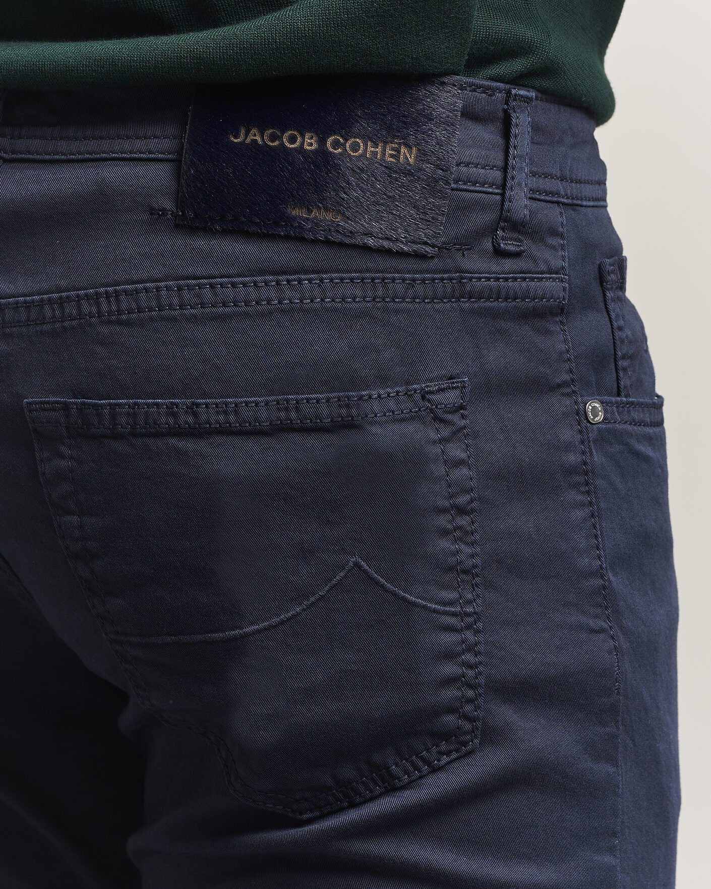 Herren | Hosen | Jacob Cohën | Bard Garment Dyed Gabardine Trousers Navy Blue