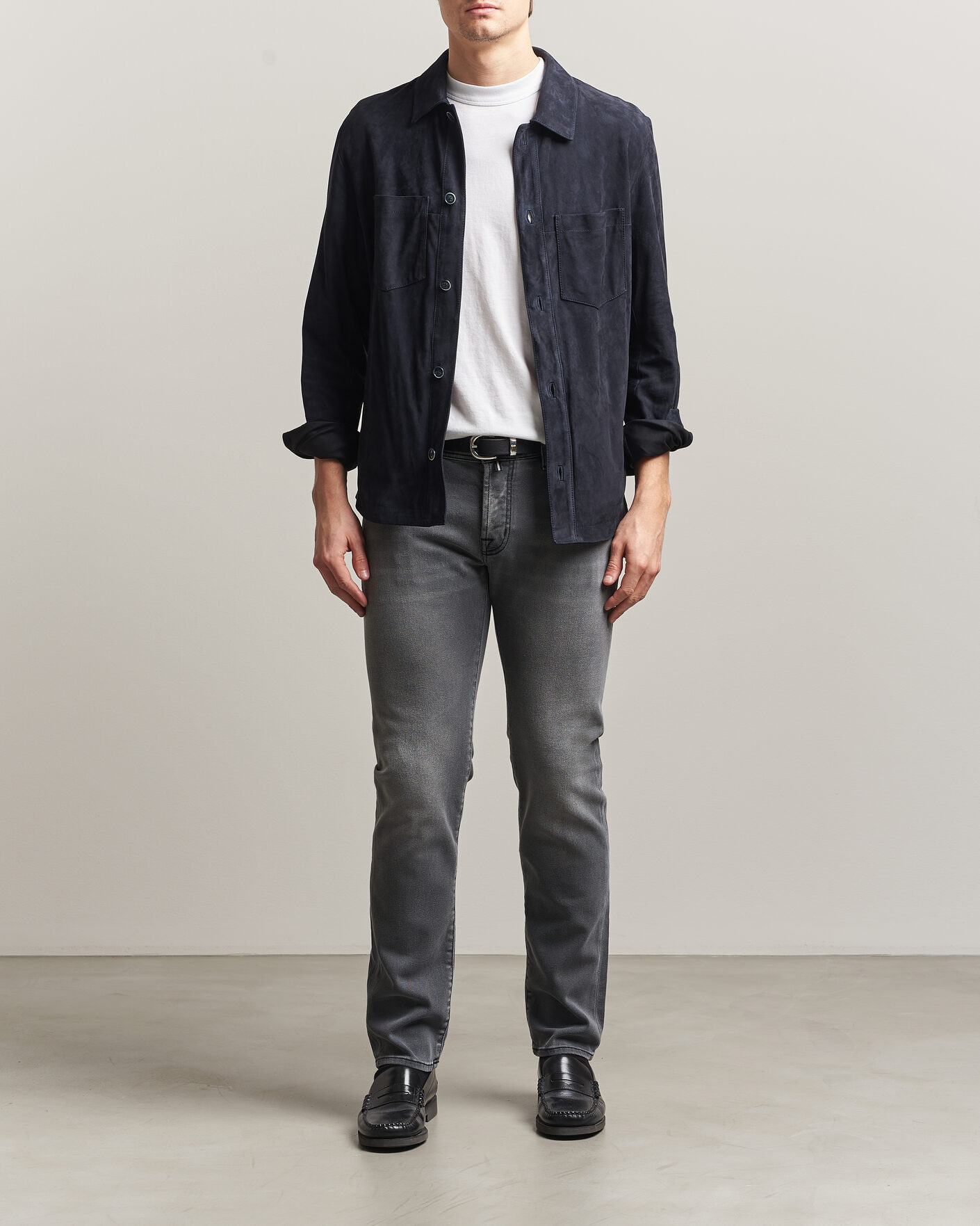 Herren | Hosen | Jacob Cohën | Nick Slim Fit Power Stretch Jeans Light Black Wash