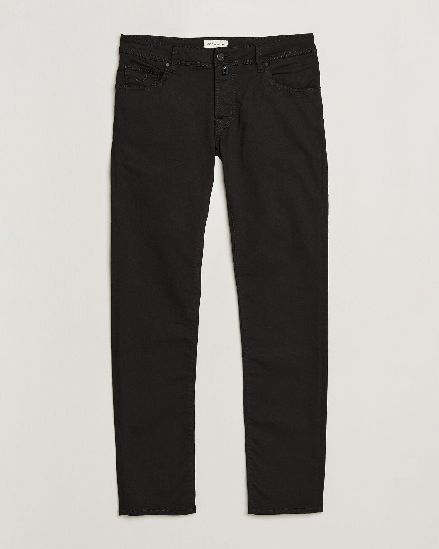Herren | Hosen | Jacob Cohën | Nick Slim Fit Stretch Stay Black Jeans Rinse Wash