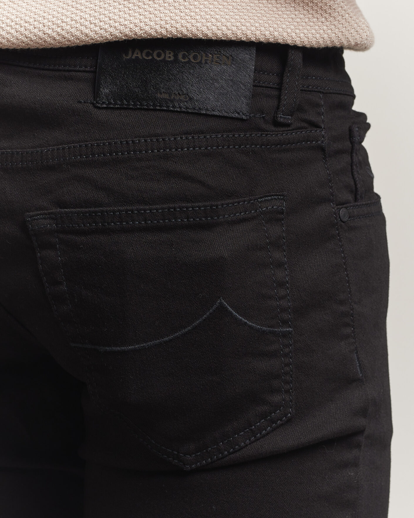 Herren | Hosen | Jacob Cohën | Nick Slim Fit Stretch Stay Black Jeans Rinse Wash