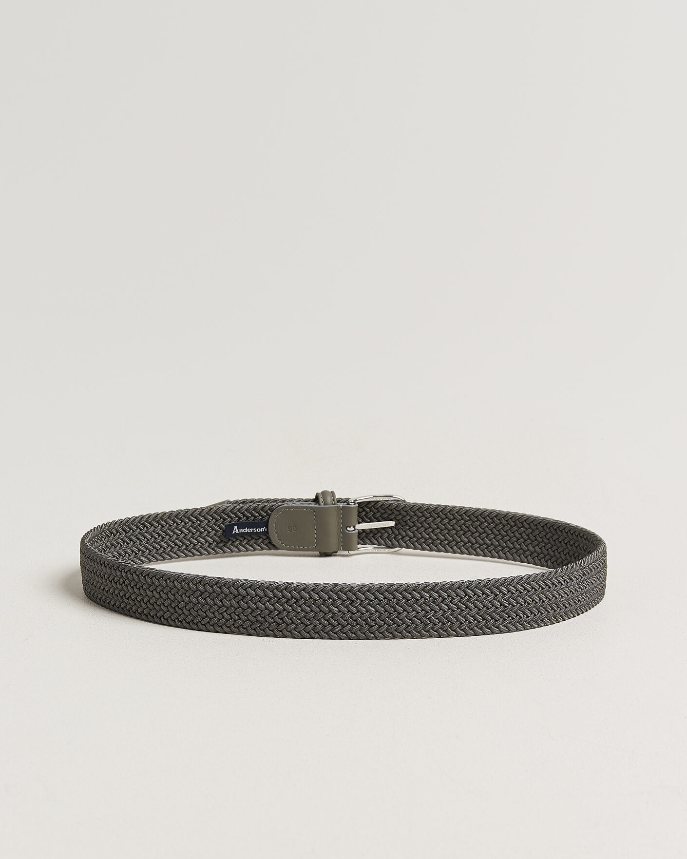 Herren | Gürtel | Anderson's | Stretch Woven 3,5cm Belt Grey