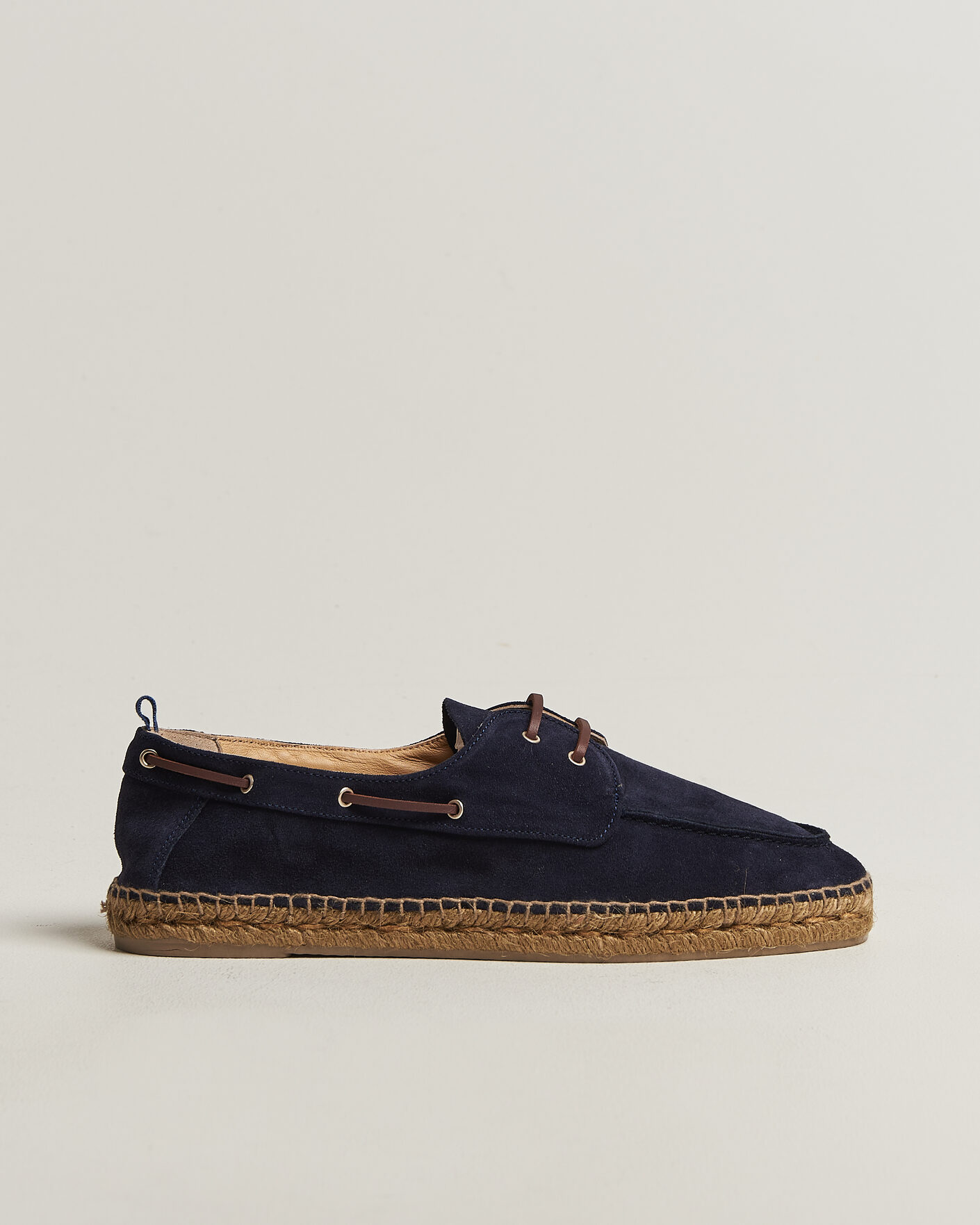 Herren | Espadrillo | Castañer | Nemo Casual Suede Boat Shoe Azul Oscuro