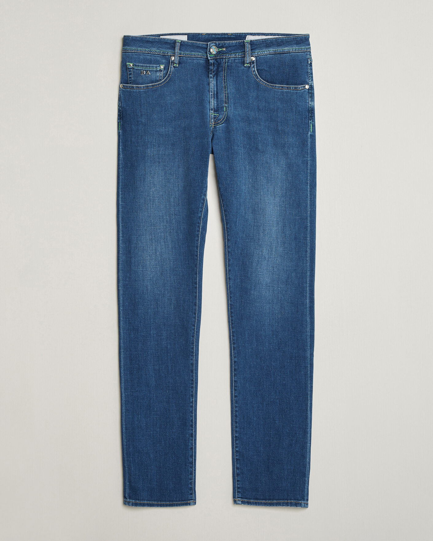 Herren | Jeans | Tramarossa | Michelangelo Contrast Seam Stretch Jeans Mid Blue