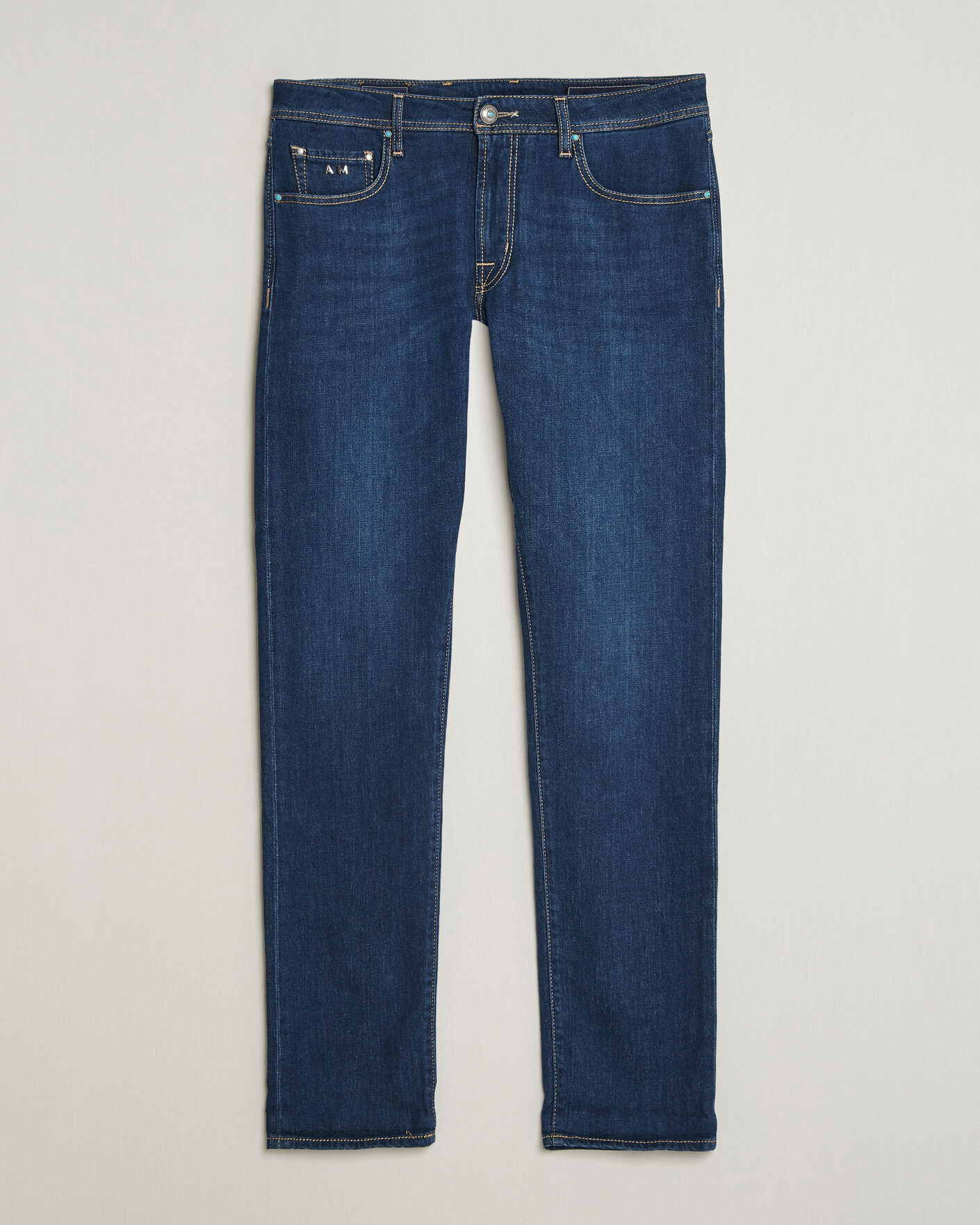 Herren | Hosen | Tramarossa | Michelangelo Western Badge Stretch Jeans Mid Blue