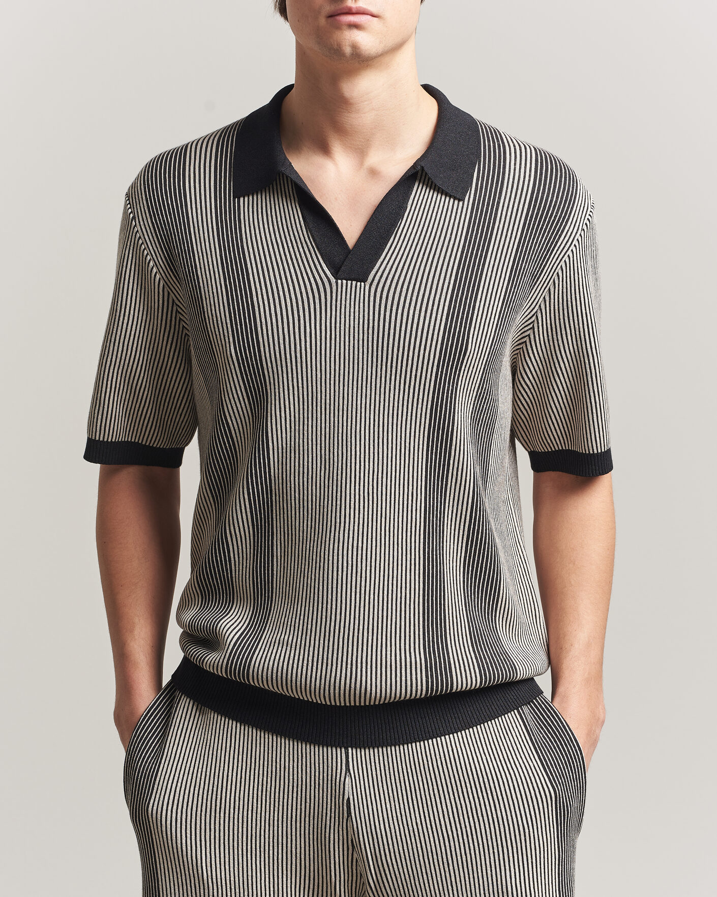 Herren | Poloshirts | J.Lindeberg | Sal Knitted Polo Moonbeam