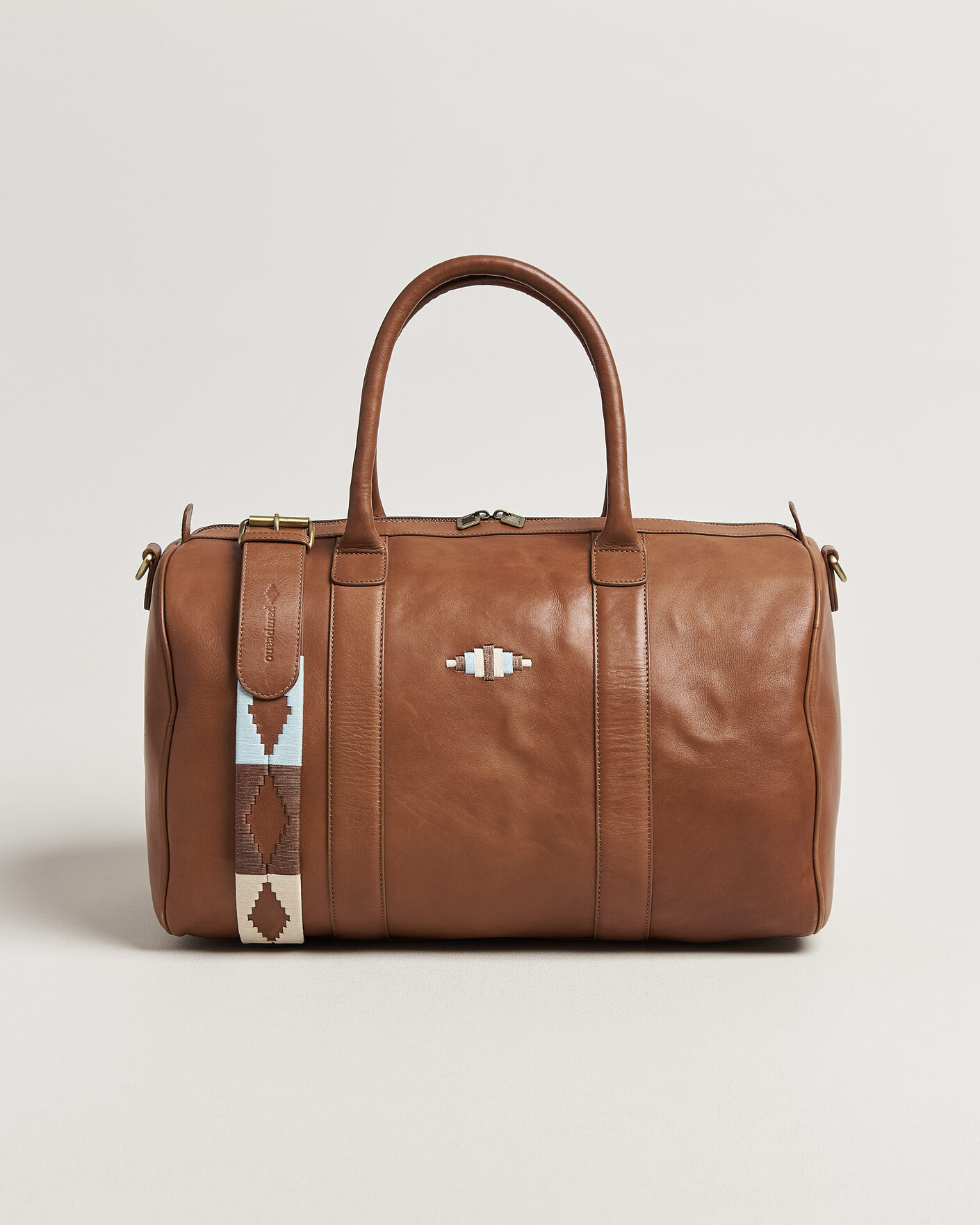 Herren | Taschen | Pampeano | Varon Small Leather Weekend Bag Tan