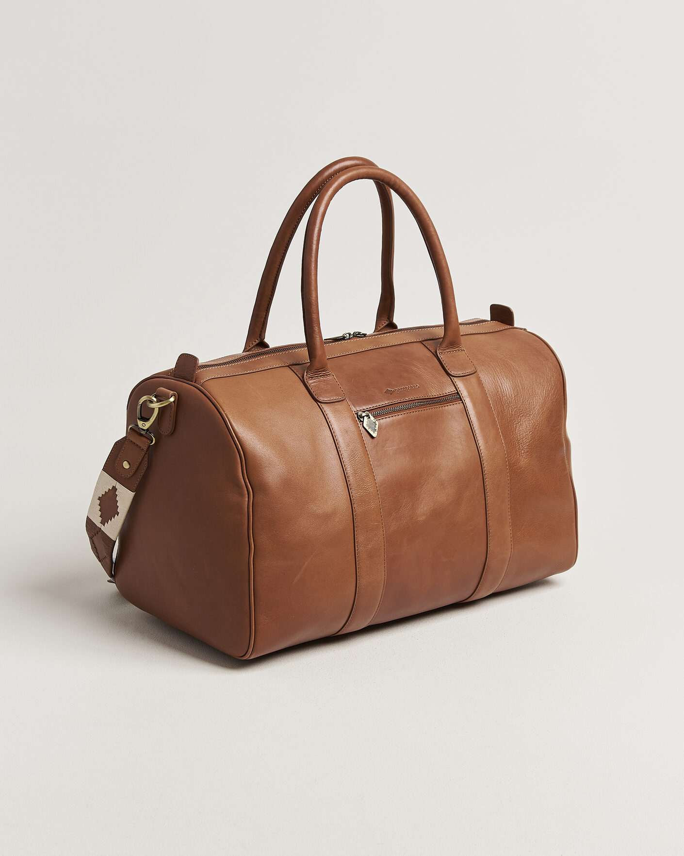 Herren | Taschen | Pampeano | Varon Small Leather Weekend Bag Tan
