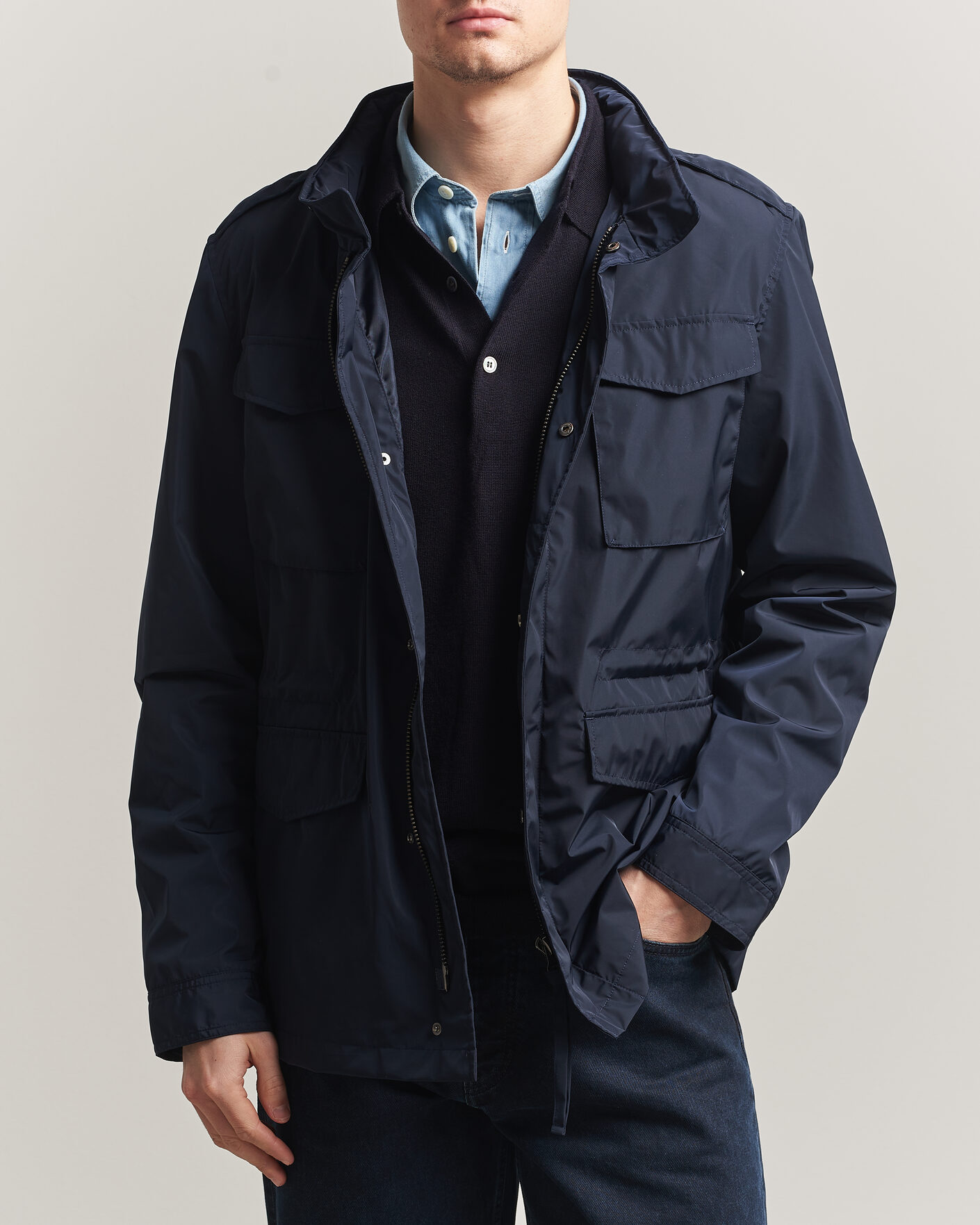 Herren | Jacken | A Day's March | Barnett M65 Nylon Jacket Navy