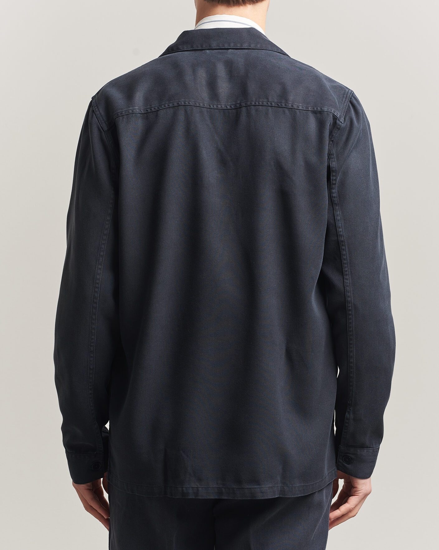 Herren | Hemden | A Day's March | Banagher Lyocell Overshirt Navy