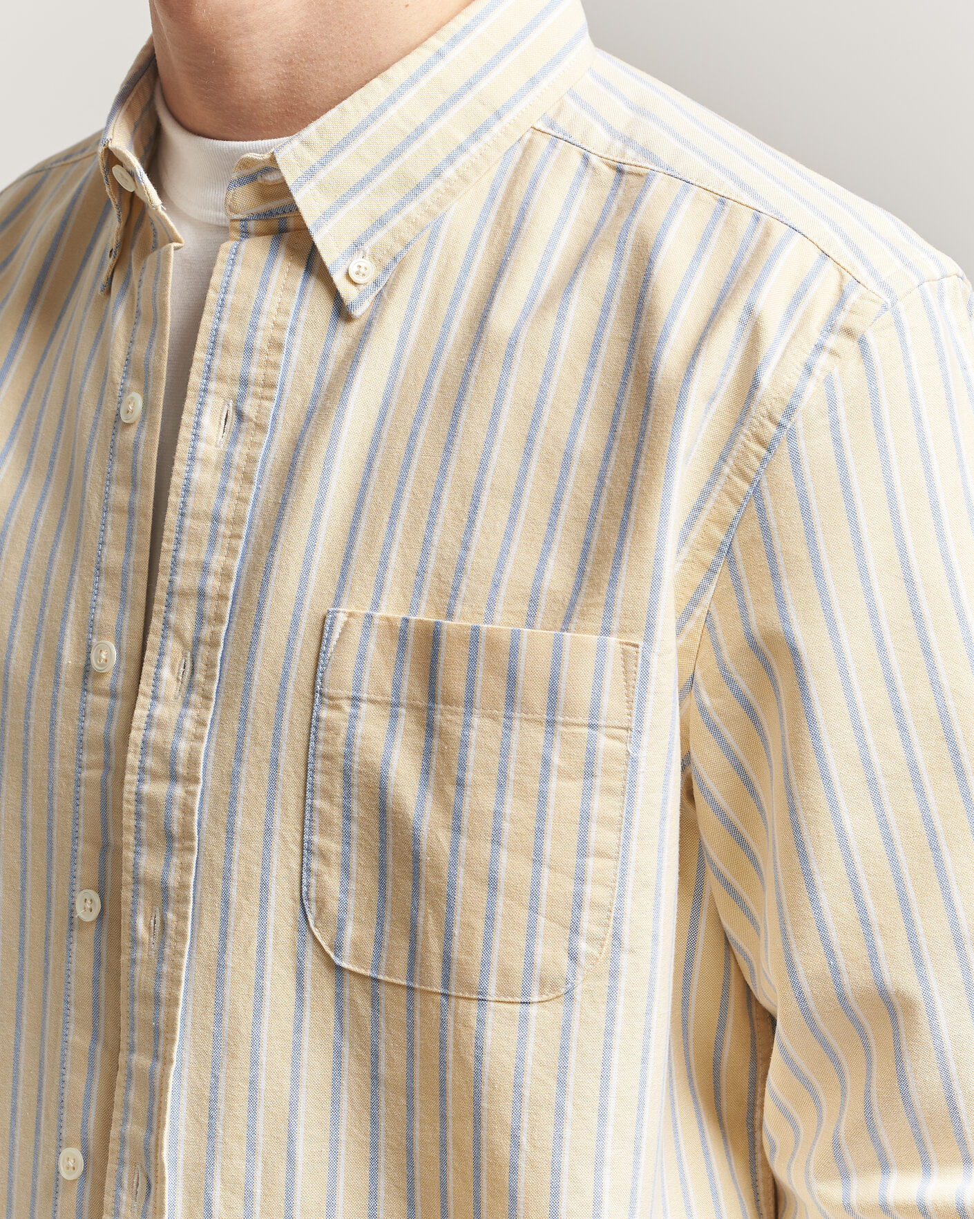 Herren | Hemden | A Day's March | Original Oxford Shirt Yellow Multi