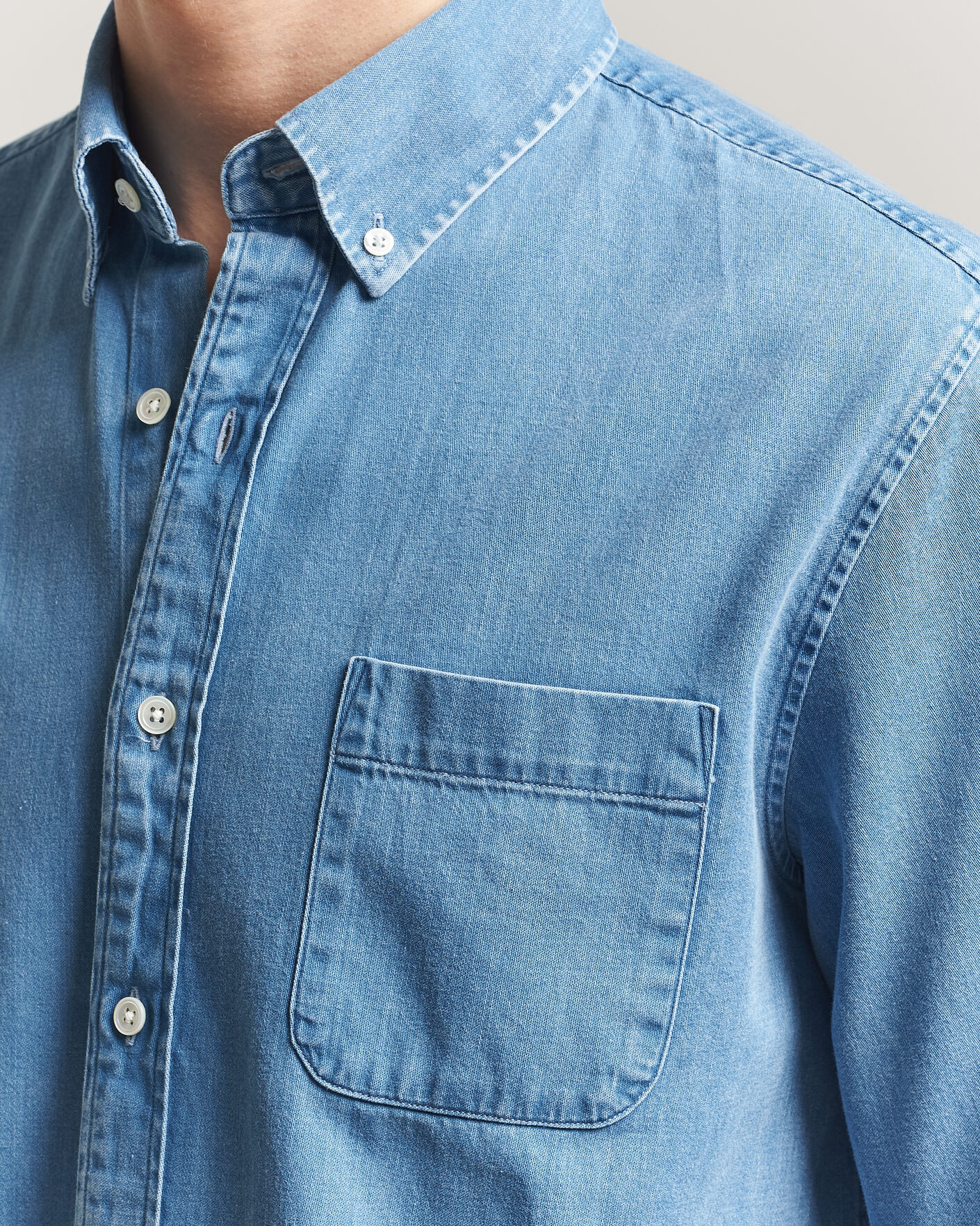 Herren | Hemden | A Day's March | Original Denim Shirt Light Blue