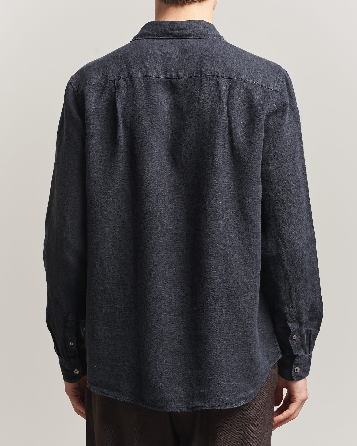 Herren | Hemden | A Day's March | Daintree Linen Shirt Off Black